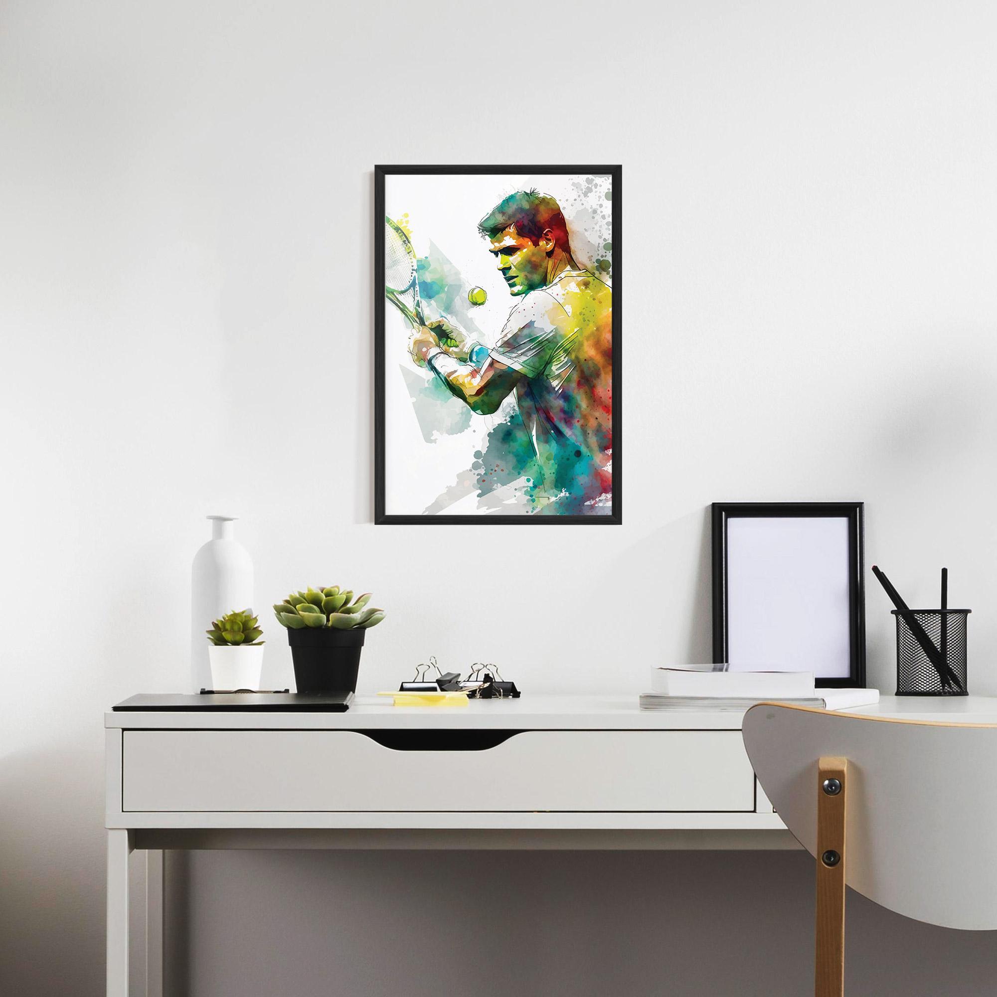Poster Înrămat Tenis Watercolor mockup 7
