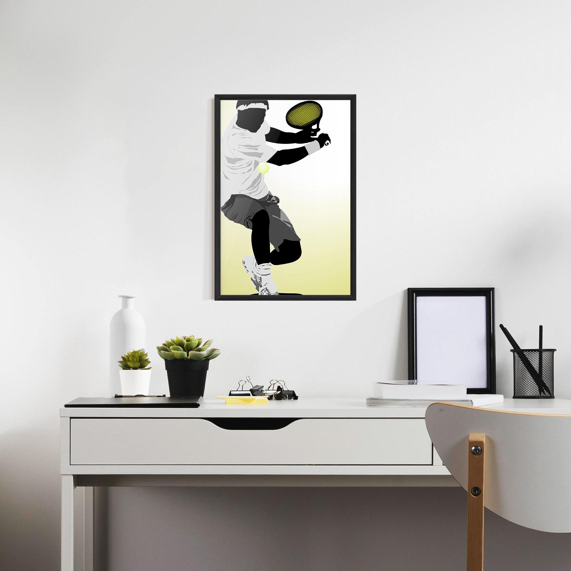 Poster Înrămat Yellow Light Tennis mockup 7