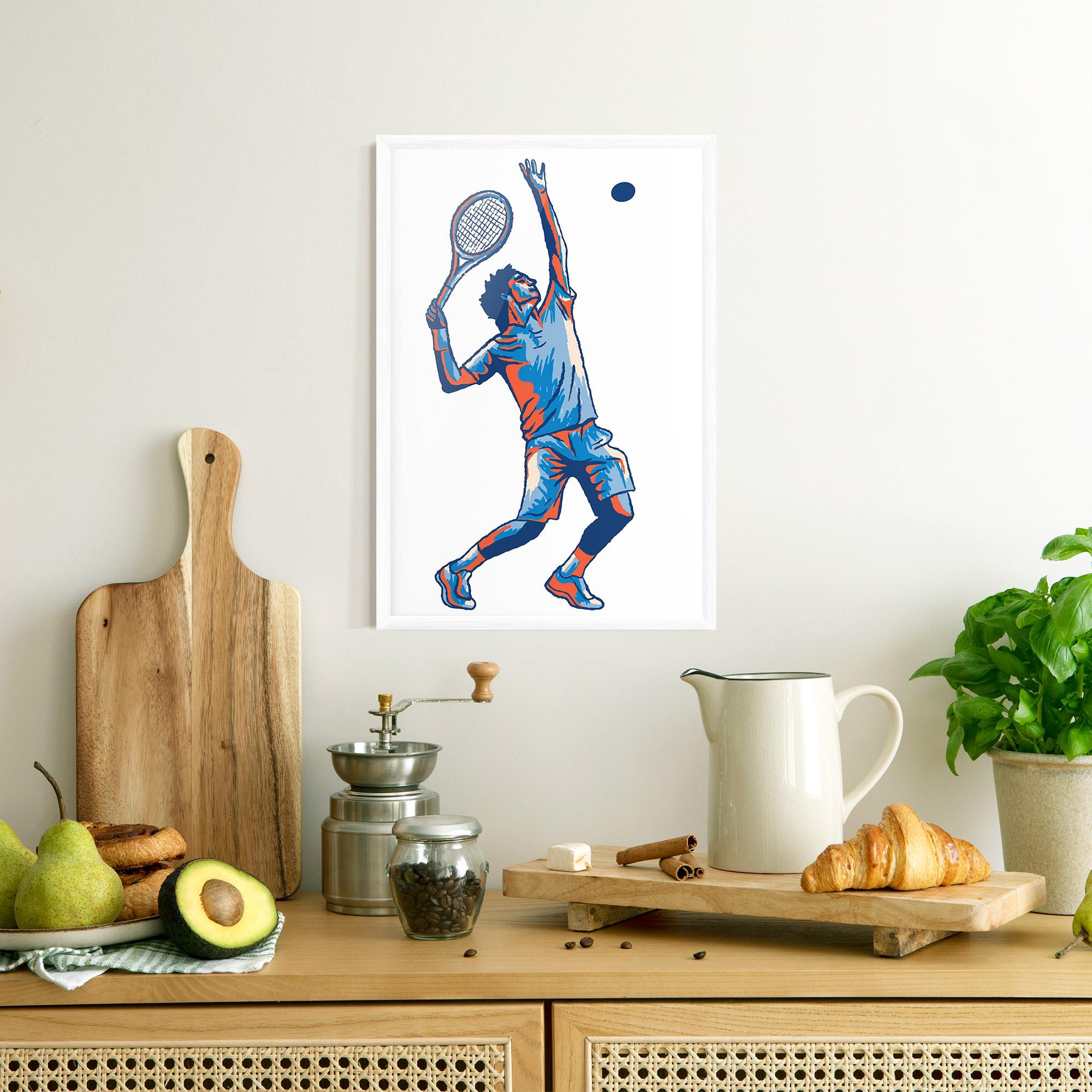 Poster Înrămat Blue Red Tennis mockup 8