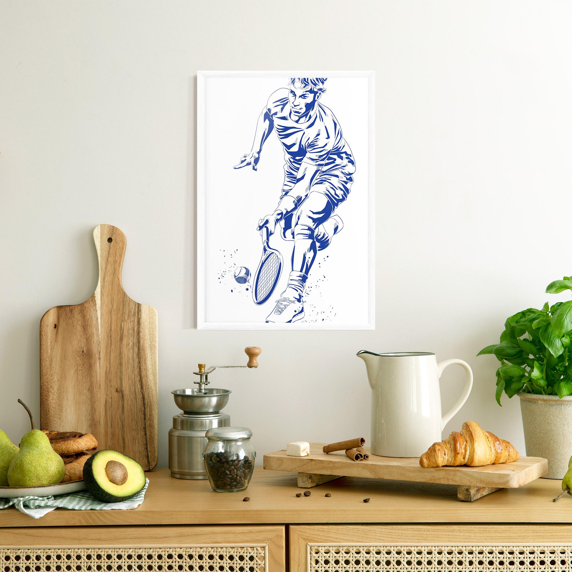 Poster Înrămat Blue Tennis mockup 8