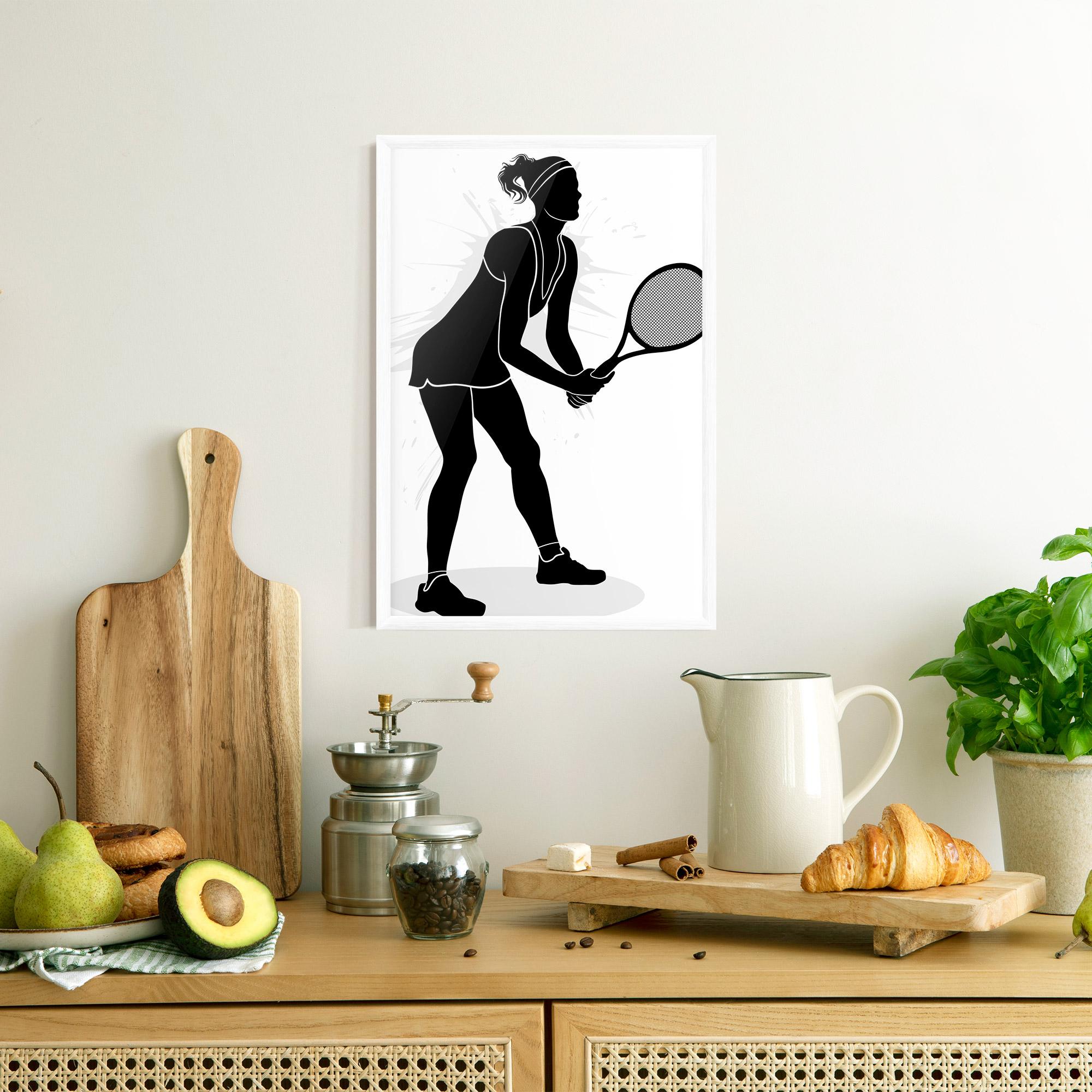 Poster Înrămat Female Tennis Player mockup 8