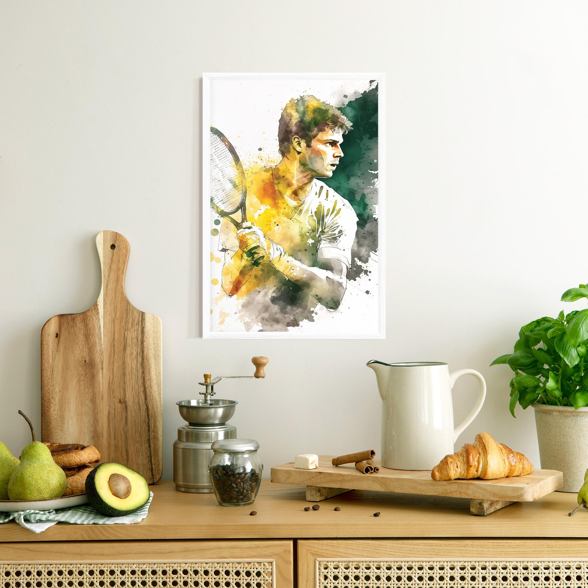 Poster Înrămat Player Watercolor mockup 8