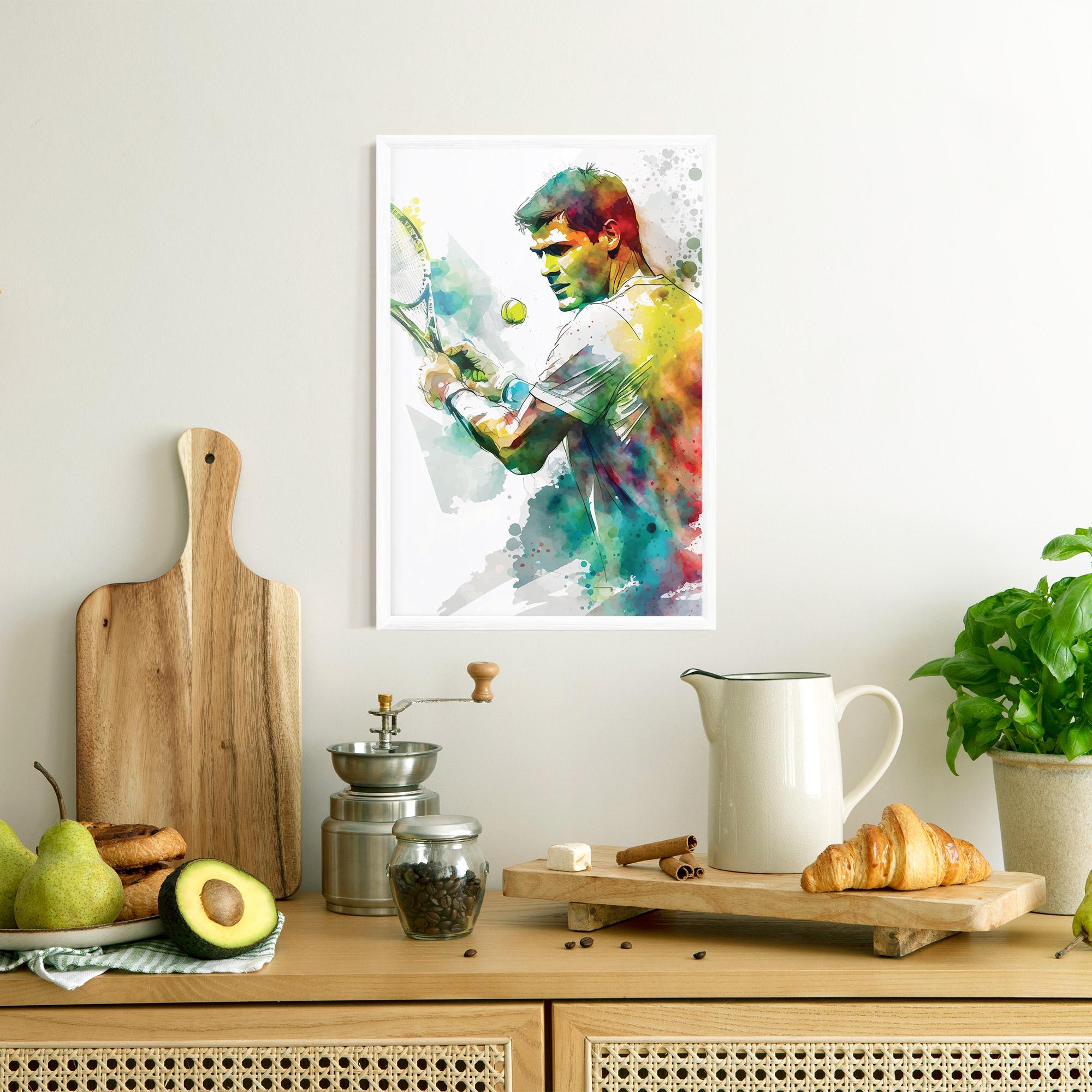Poster Înrămat Tenis Watercolor mockup 8