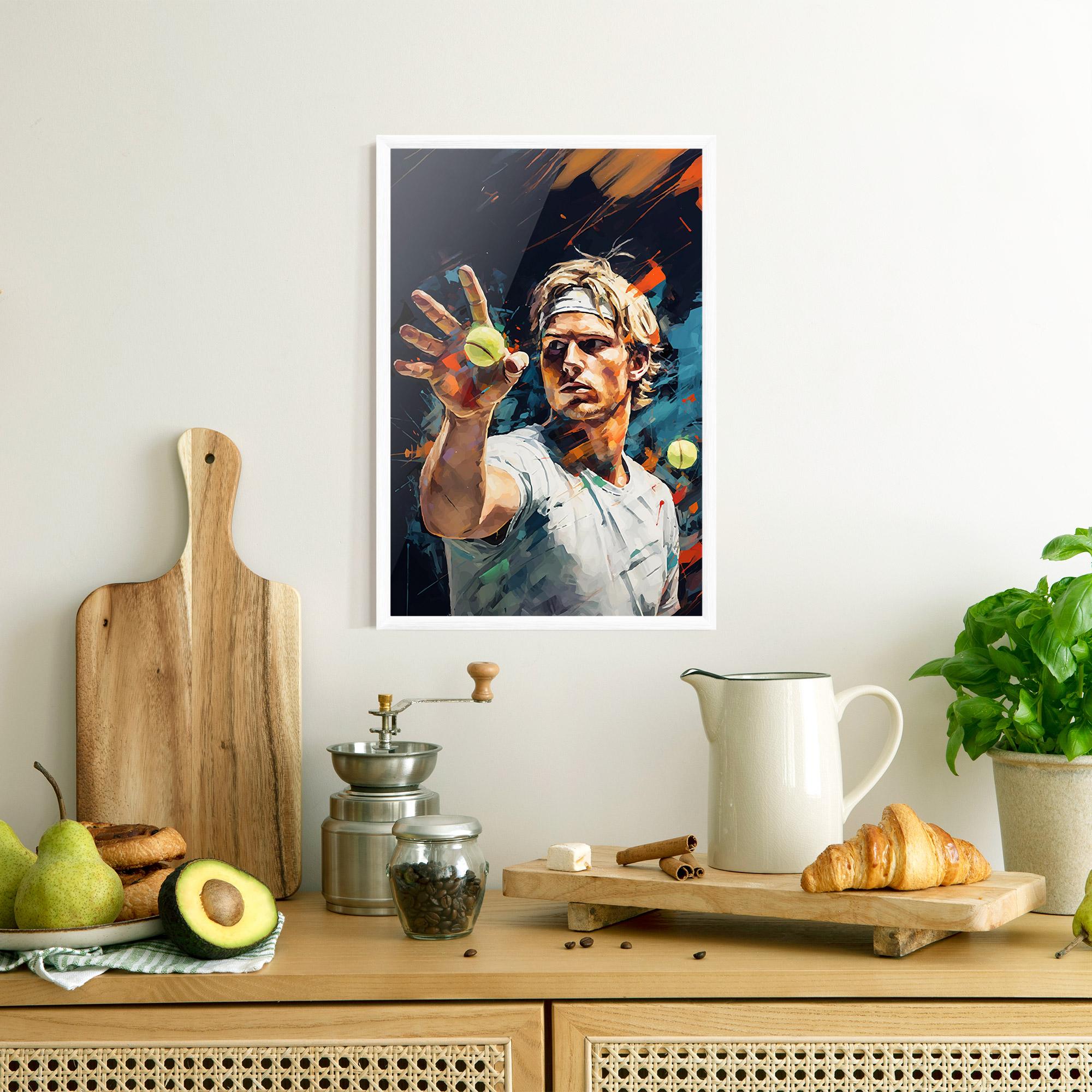 Poster Înrămat Tennis Player Art mockup 8
