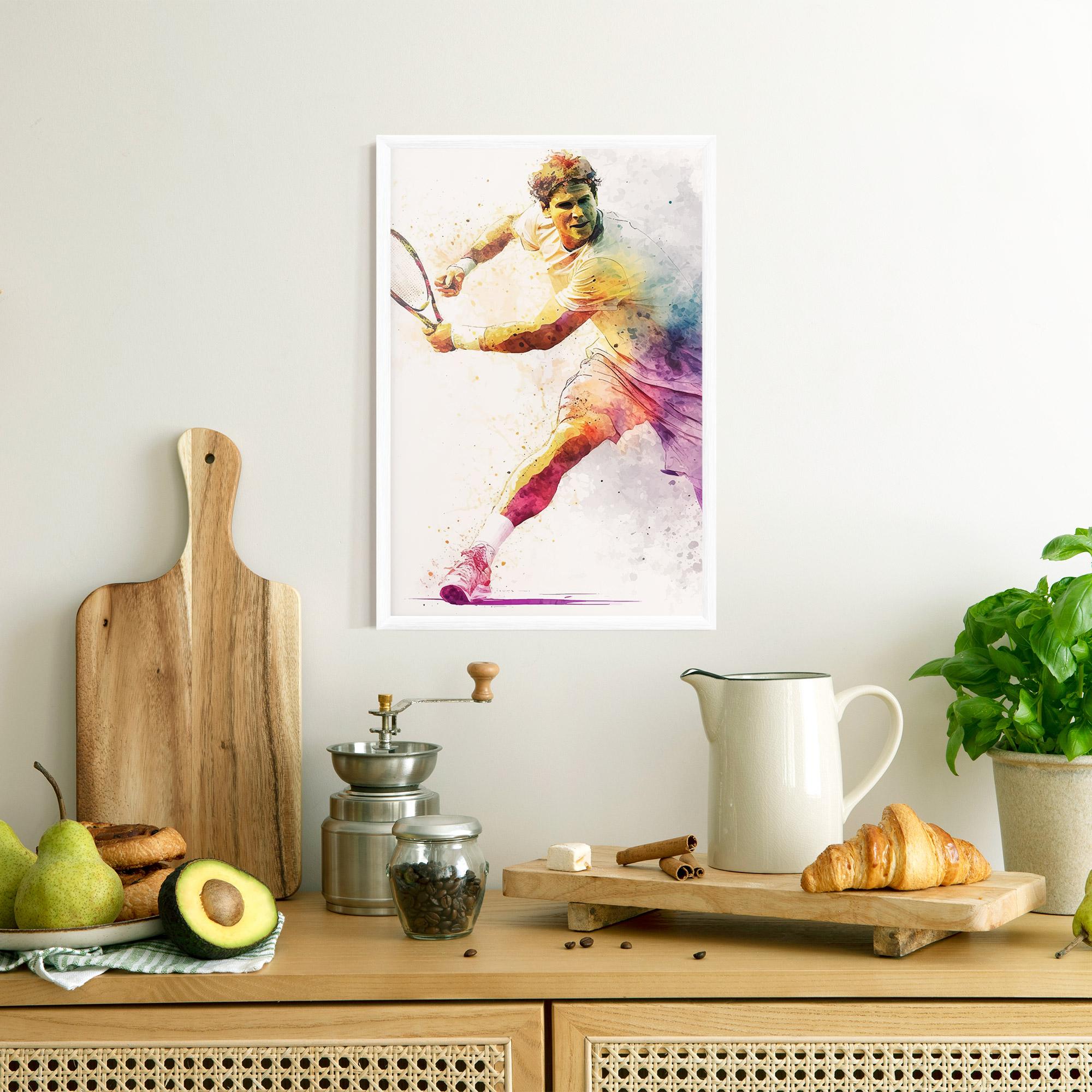 Poster Înrămat Watercolor Tennis mockup 8