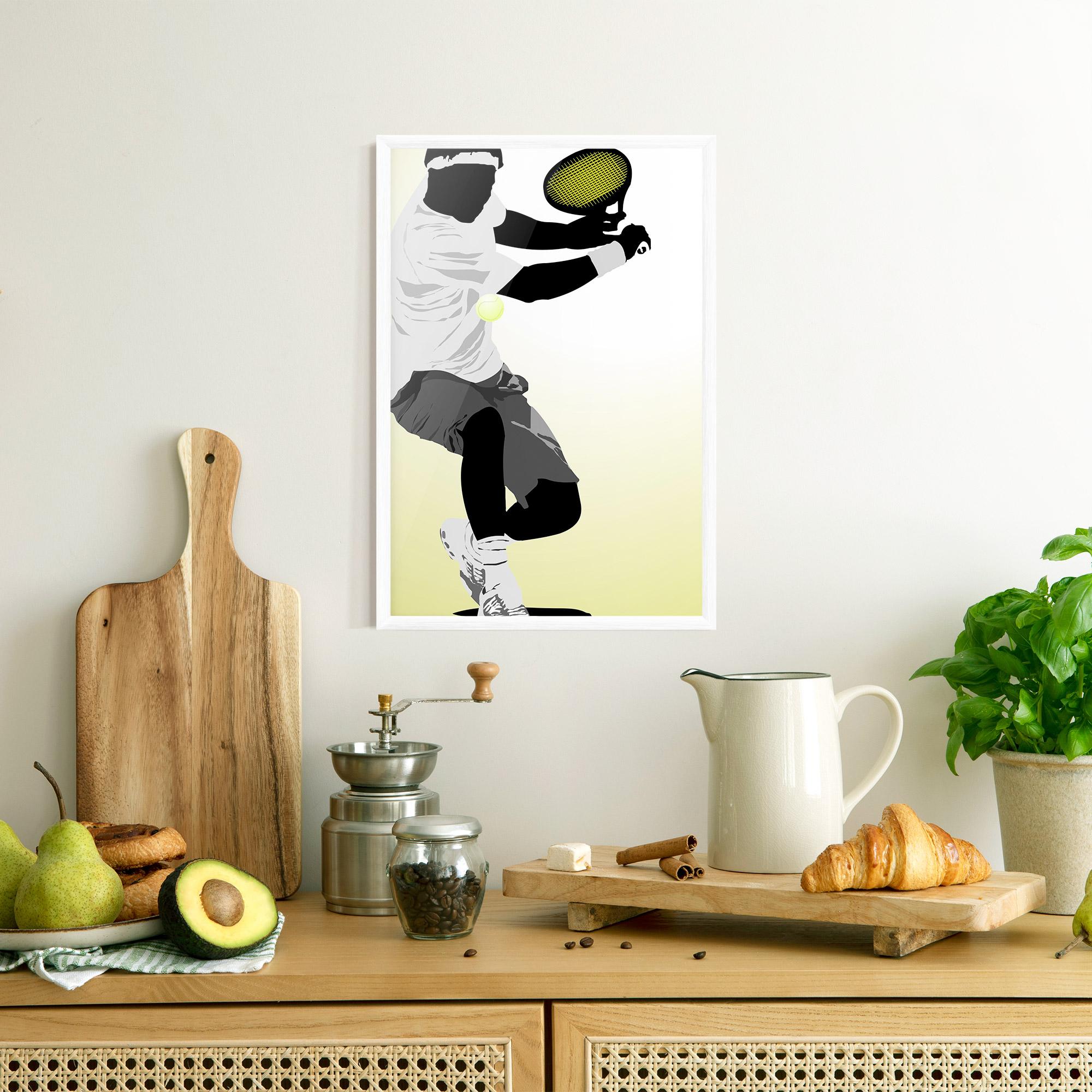 Poster Înrămat Yellow Light Tennis mockup 8