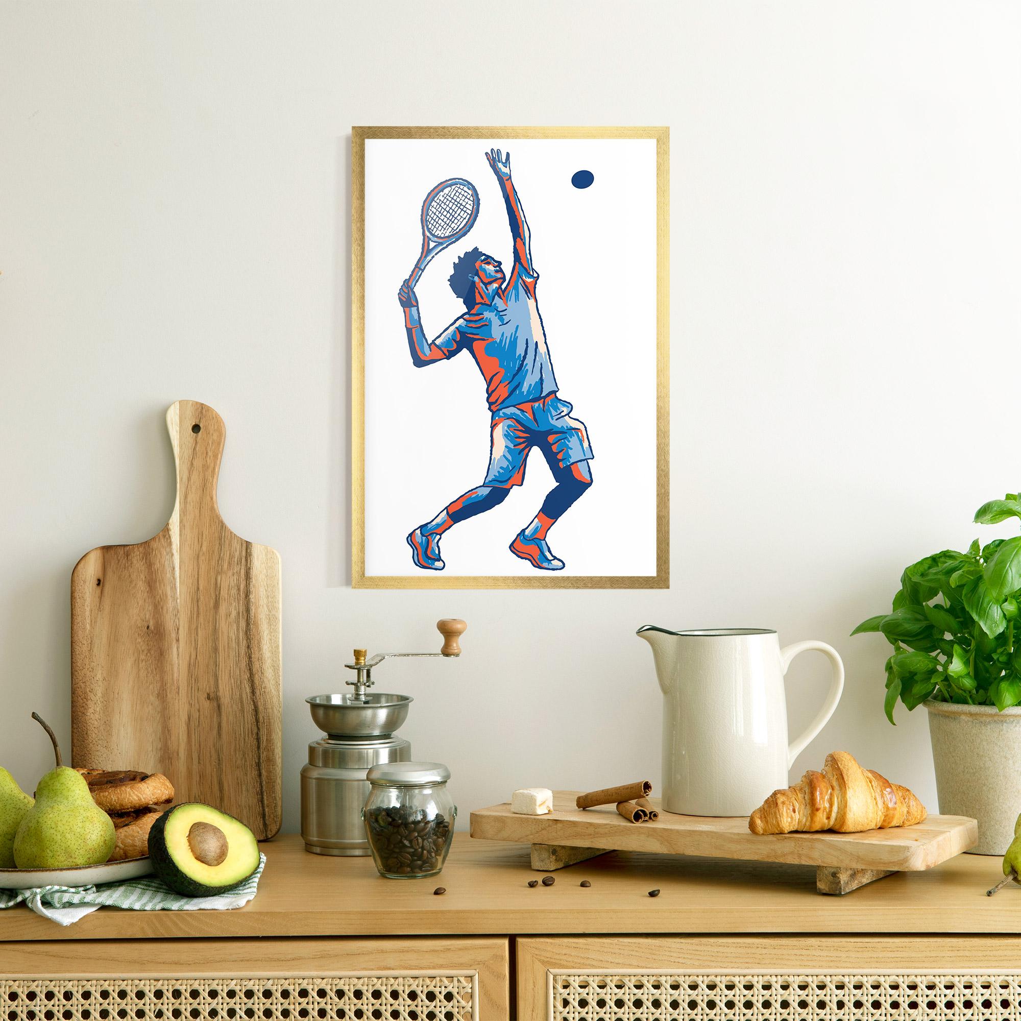 Poster Înrămat Blue Red Tennis mockup 8