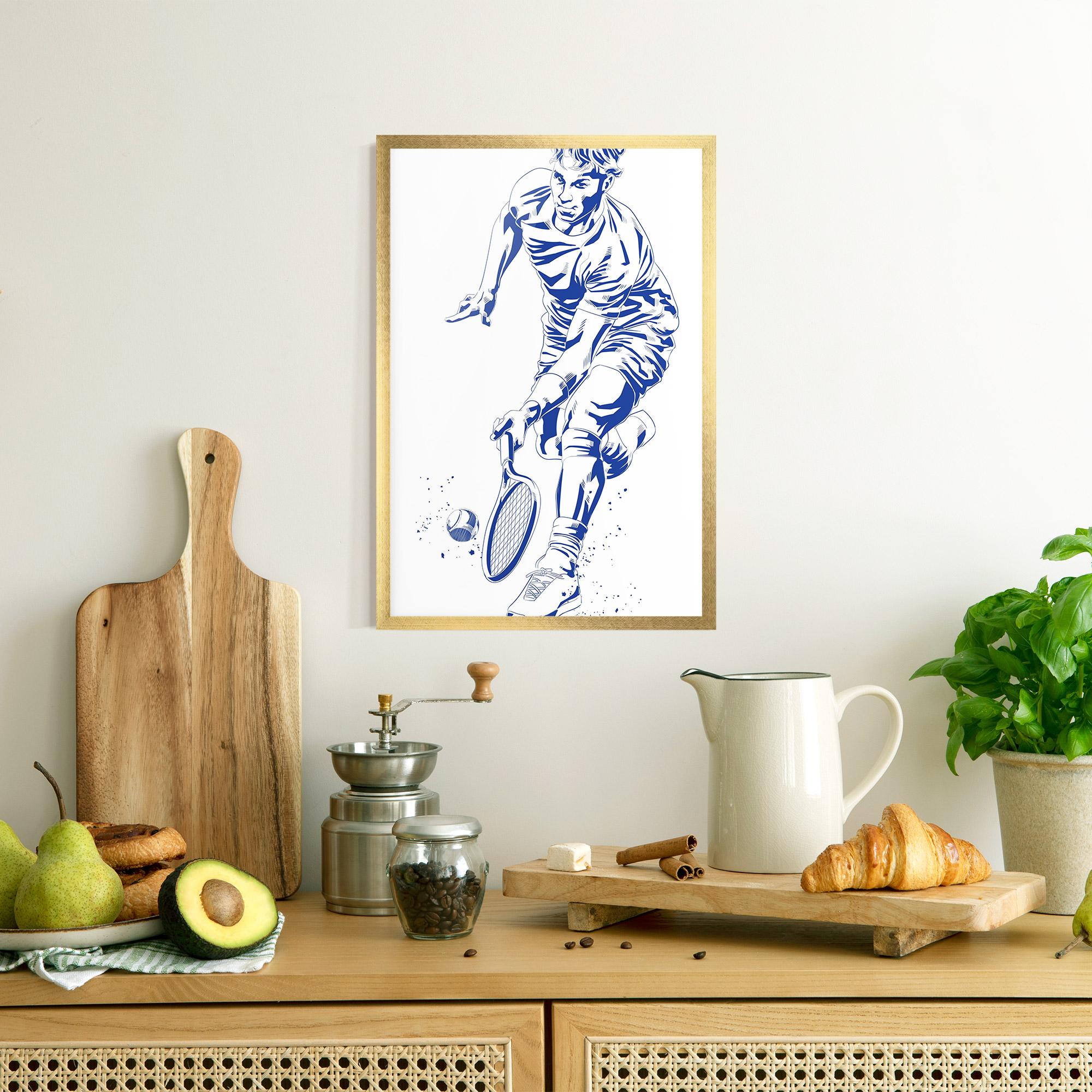 Poster Înrămat Blue Tennis mockup 8
