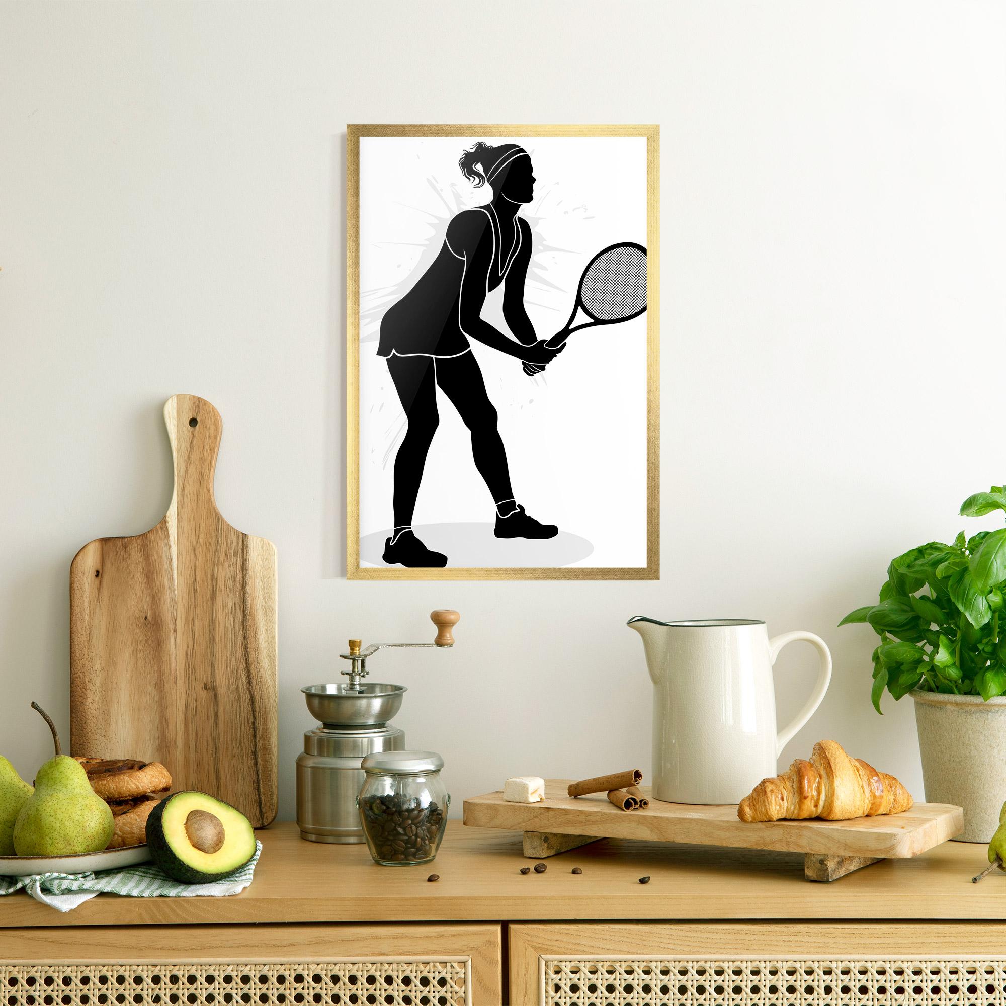 Poster Înrămat Female Tennis Player mockup 8
