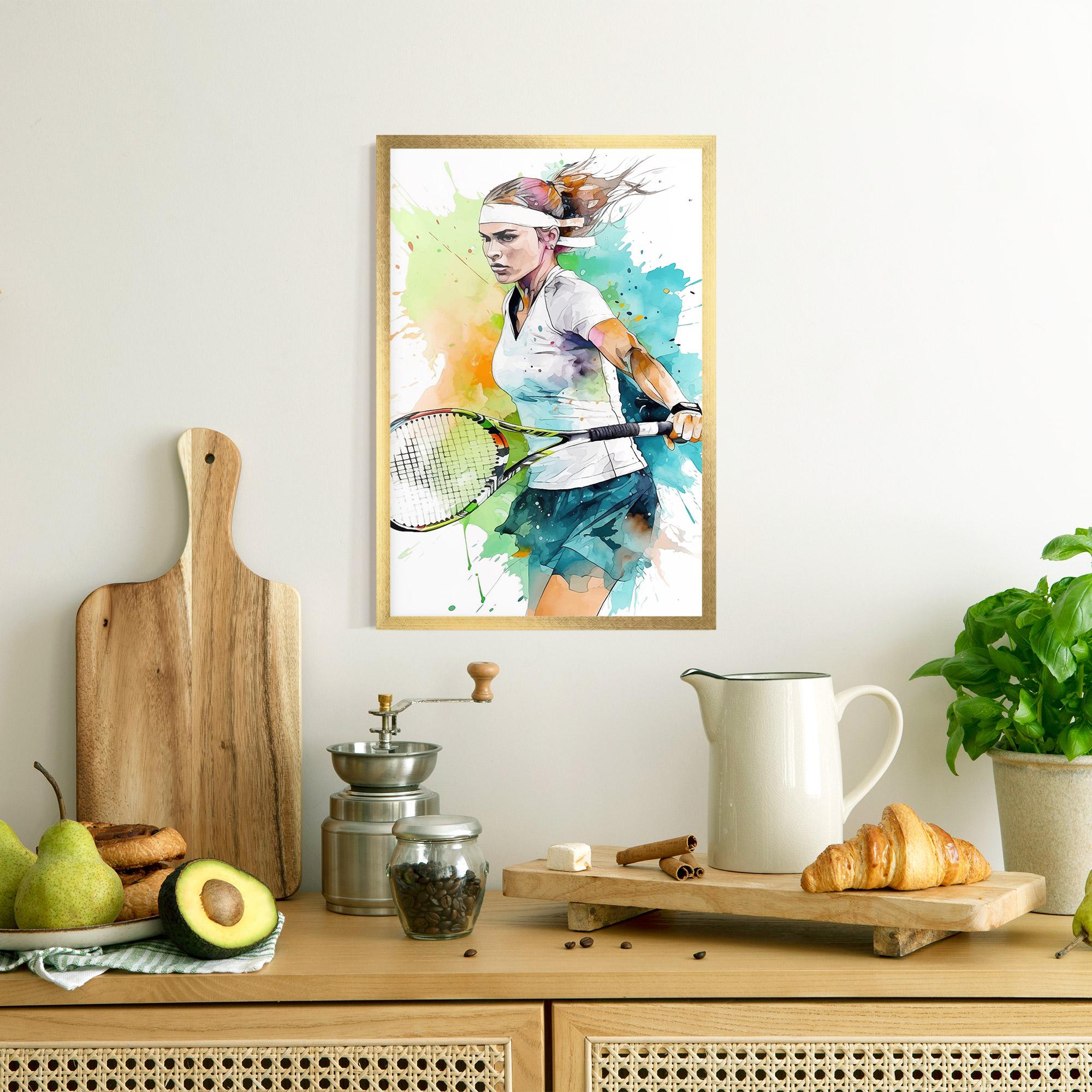 Poster Înrămat Green Blue Tennis mockup 8