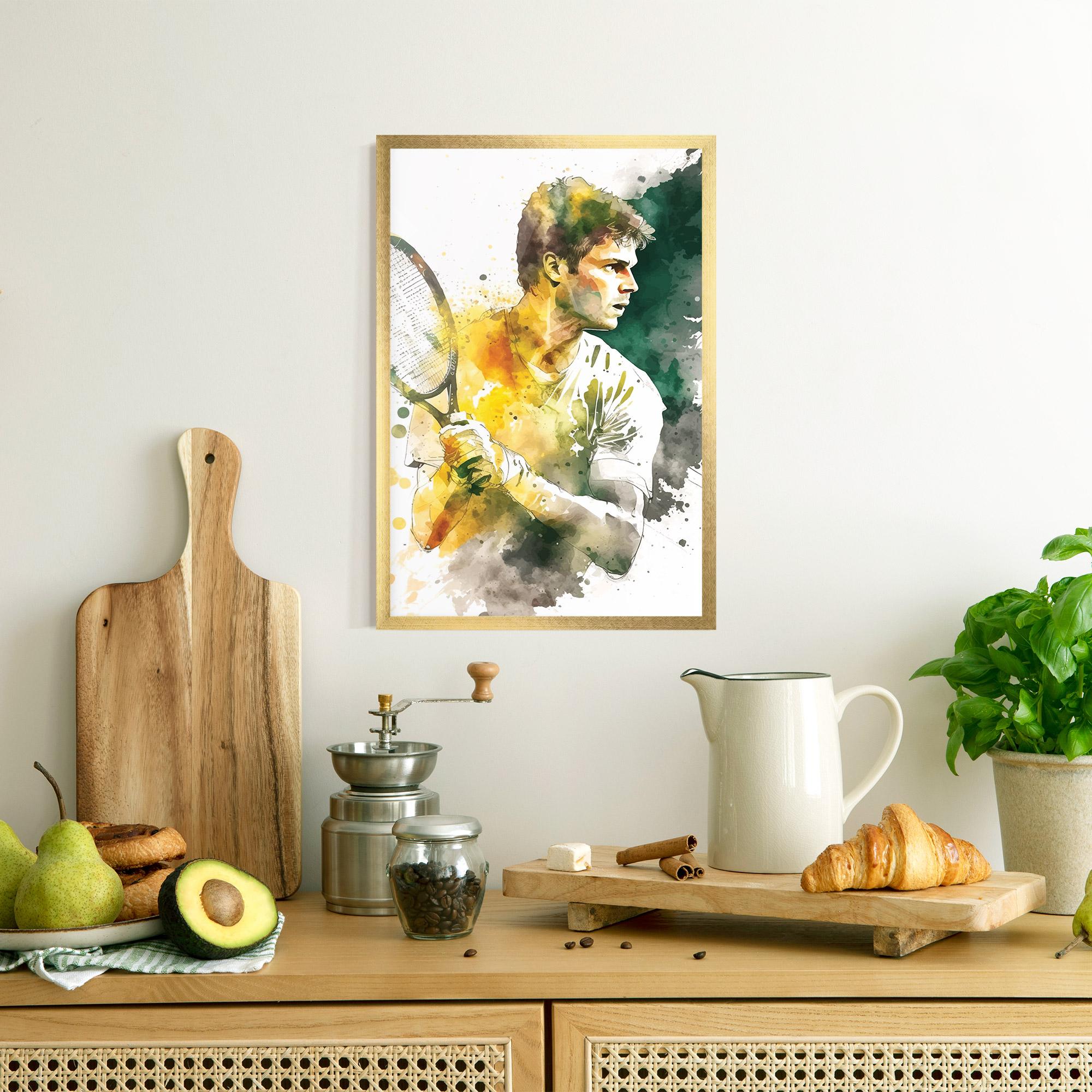 Poster Înrămat Player Watercolor mockup 8