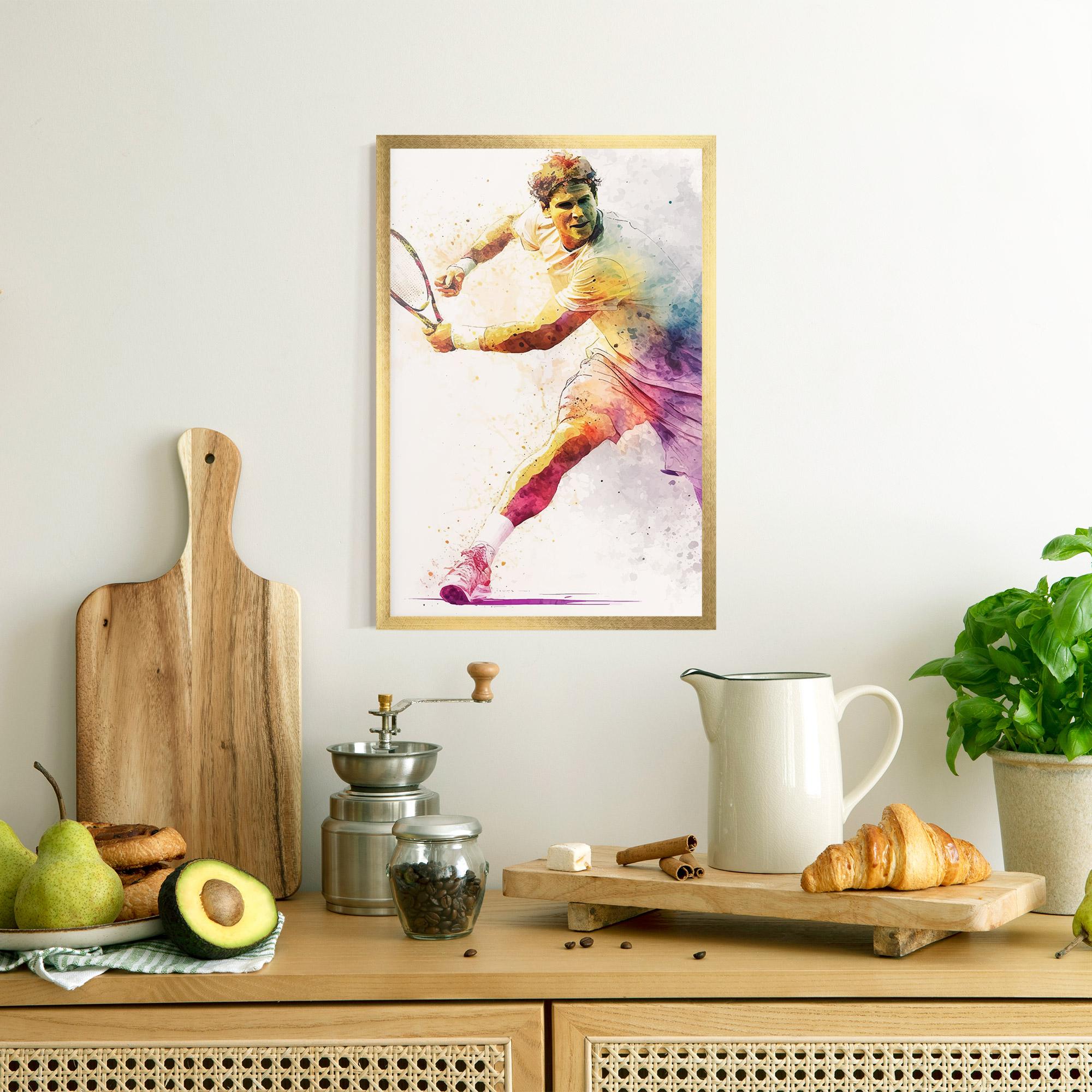 Poster Înrămat Watercolor Tennis mockup 8