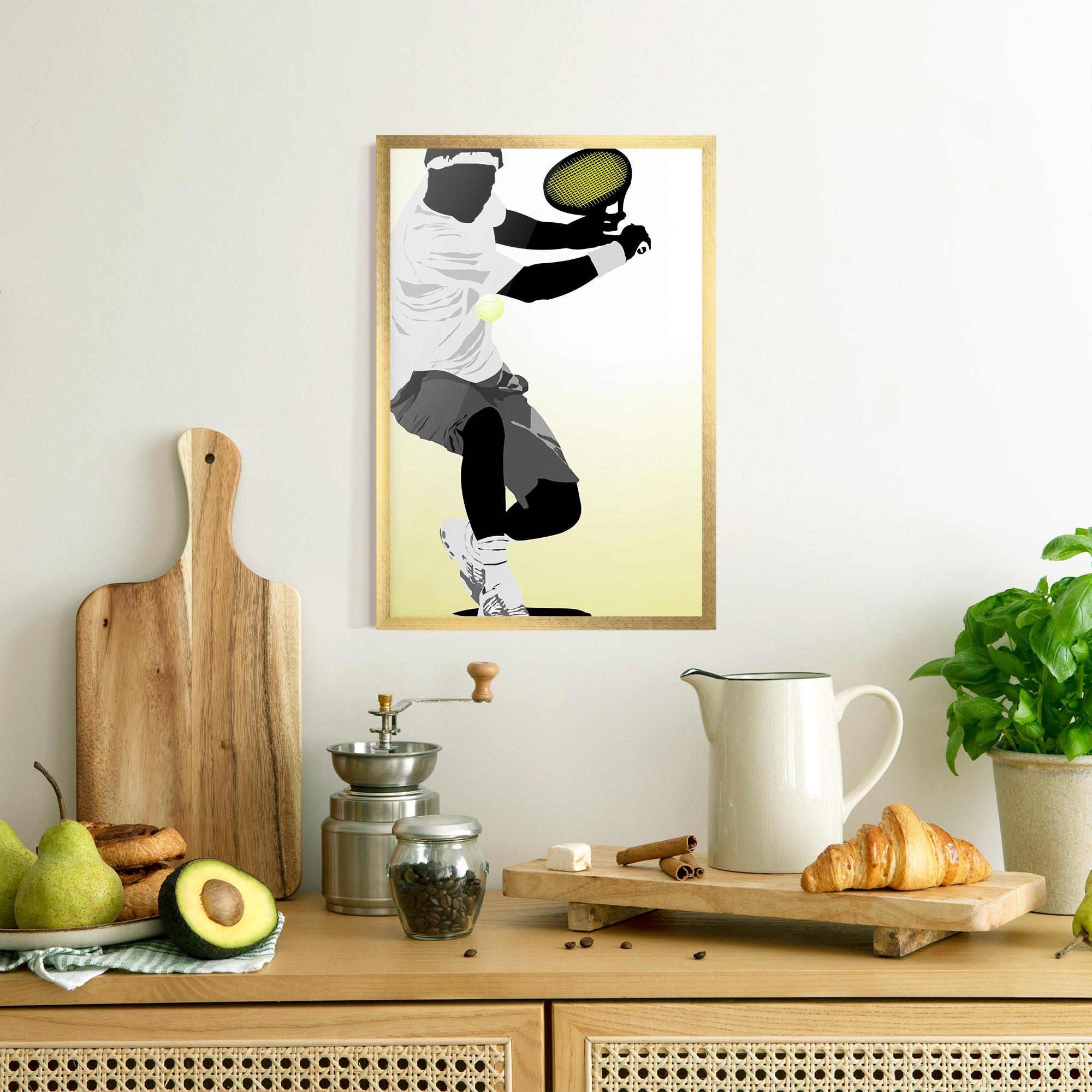 Poster Înrămat Yellow Light Tennis mockup 8