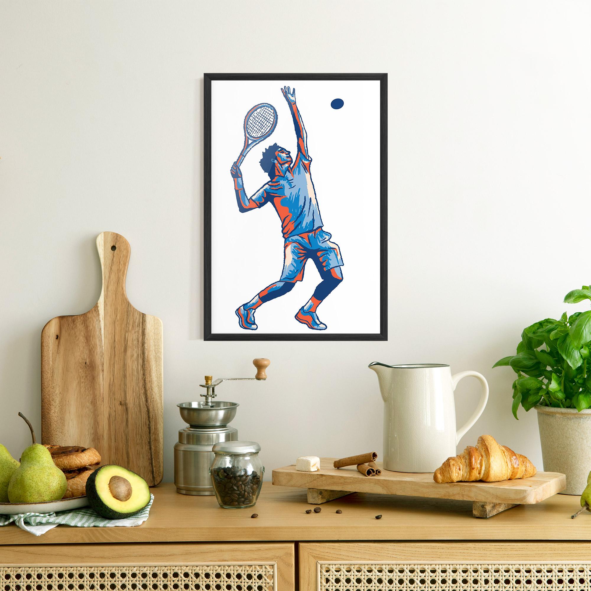 Poster Înrămat Blue Red Tennis mockup 8
