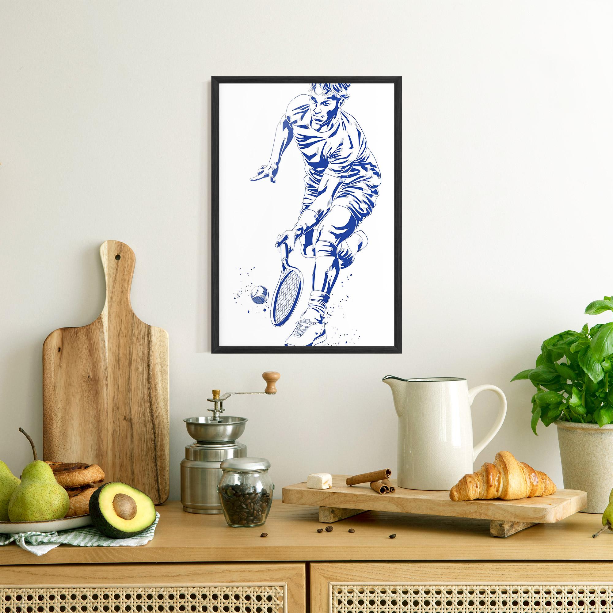 Poster Înrămat Blue Tennis mockup 8