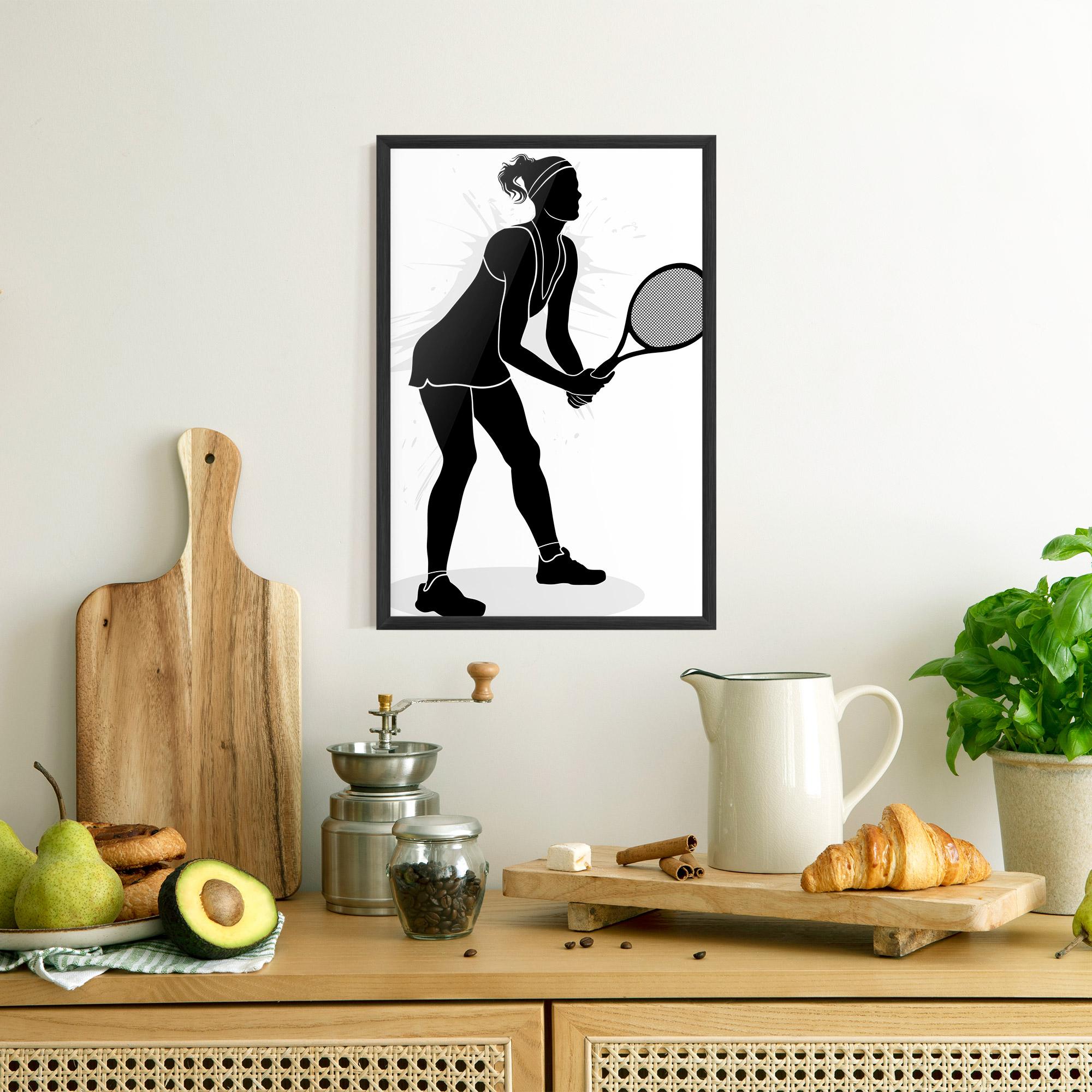 Poster Înrămat Female Tennis Player mockup 8