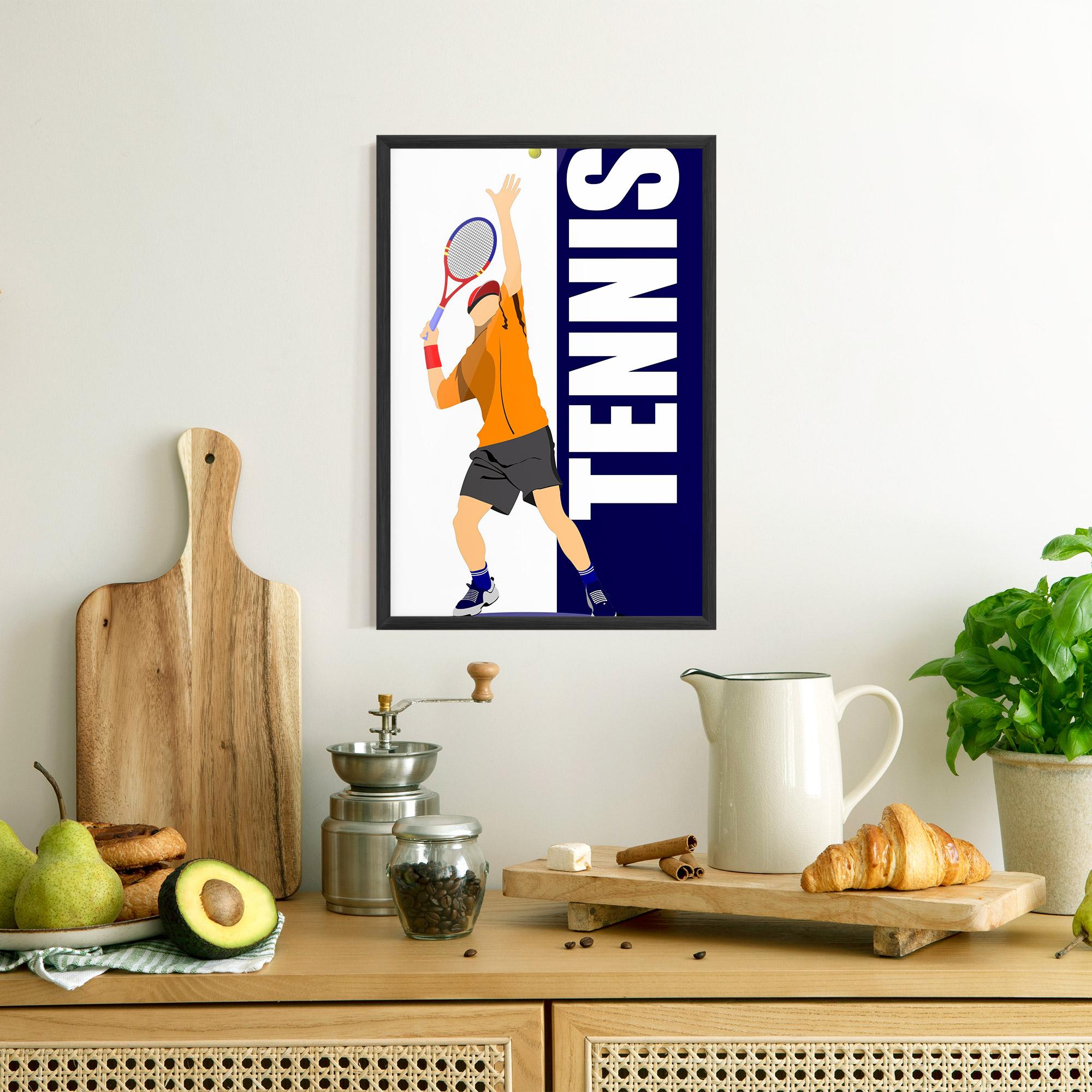Poster Înrămat Orange Tennis Player mockup 8