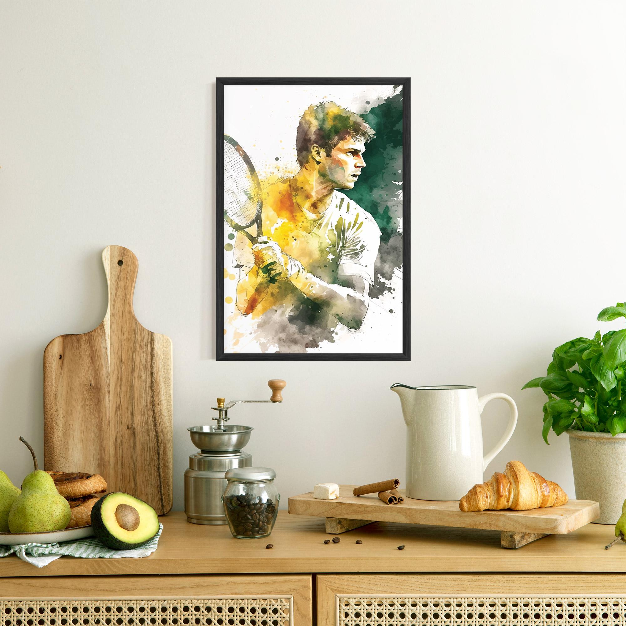 Poster Înrămat Player Watercolor mockup 8