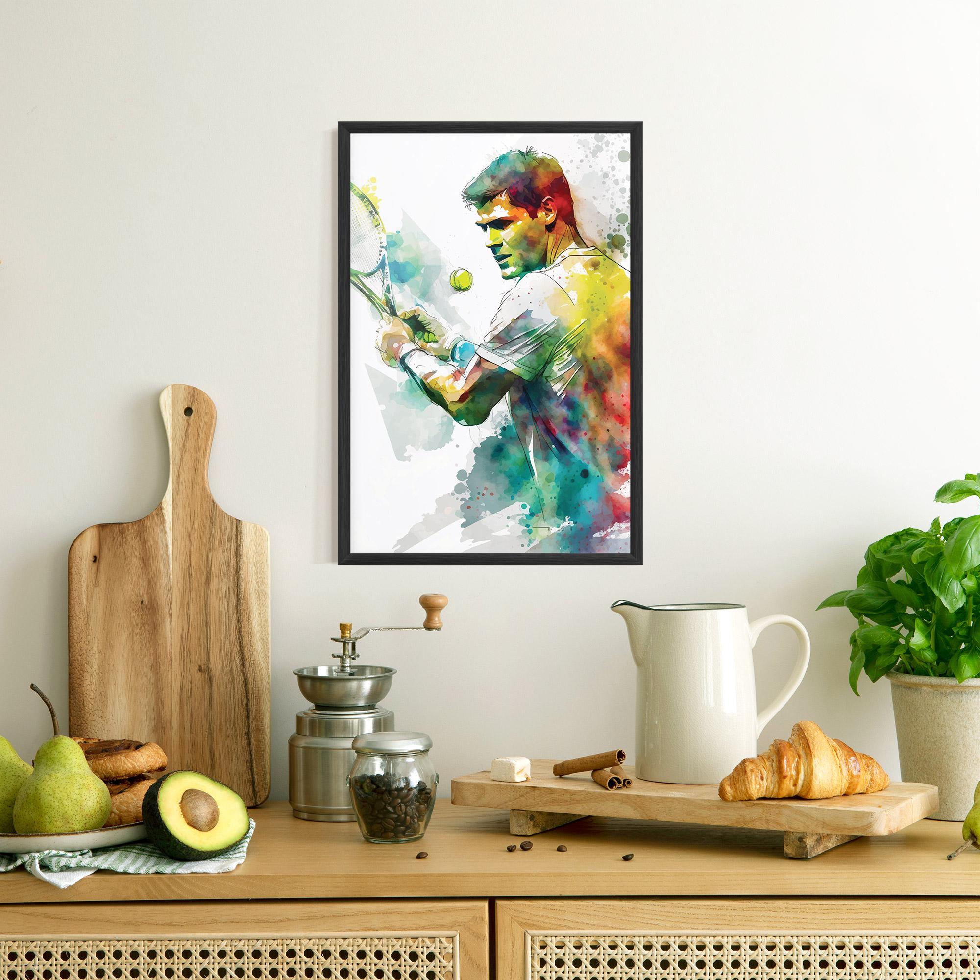 Poster Înrămat Tenis Watercolor mockup 8