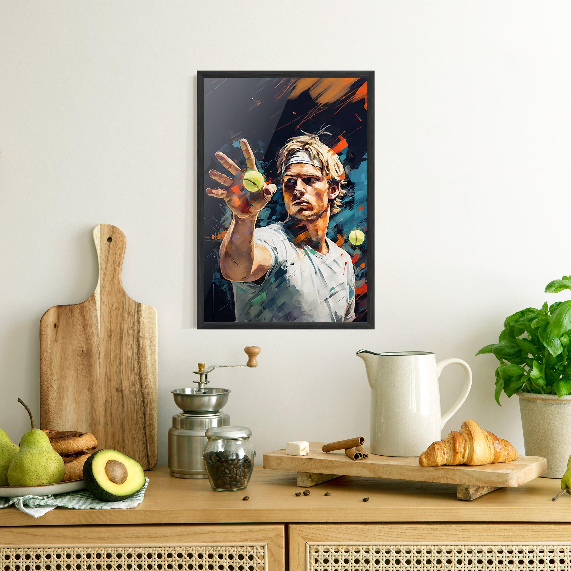 Poster Înrămat Tennis Player Art mockup 8