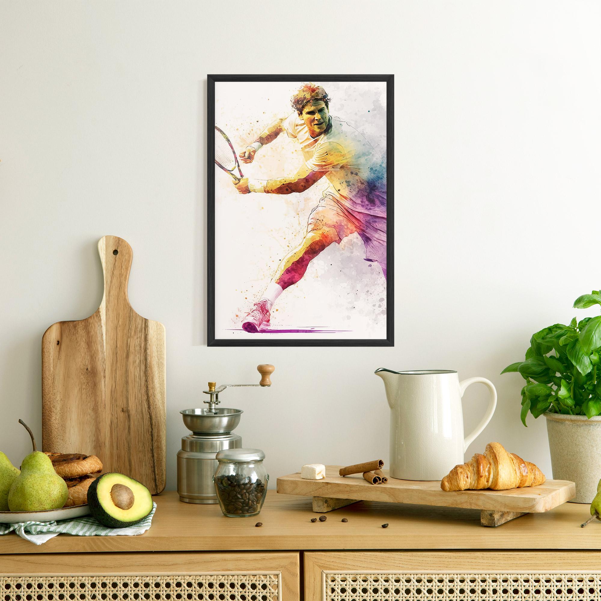 Poster Înrămat Watercolor Tennis mockup 8
