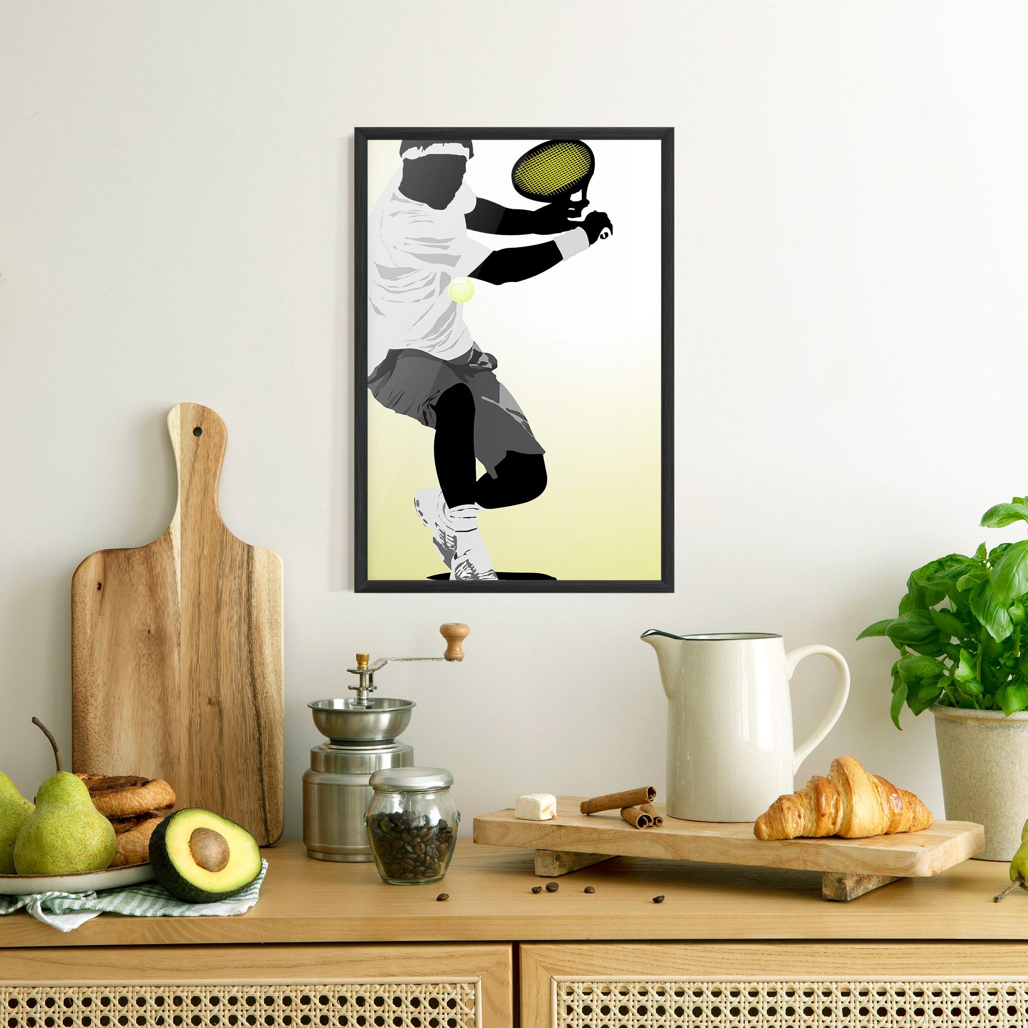 Poster Înrămat Yellow Light Tennis mockup 8