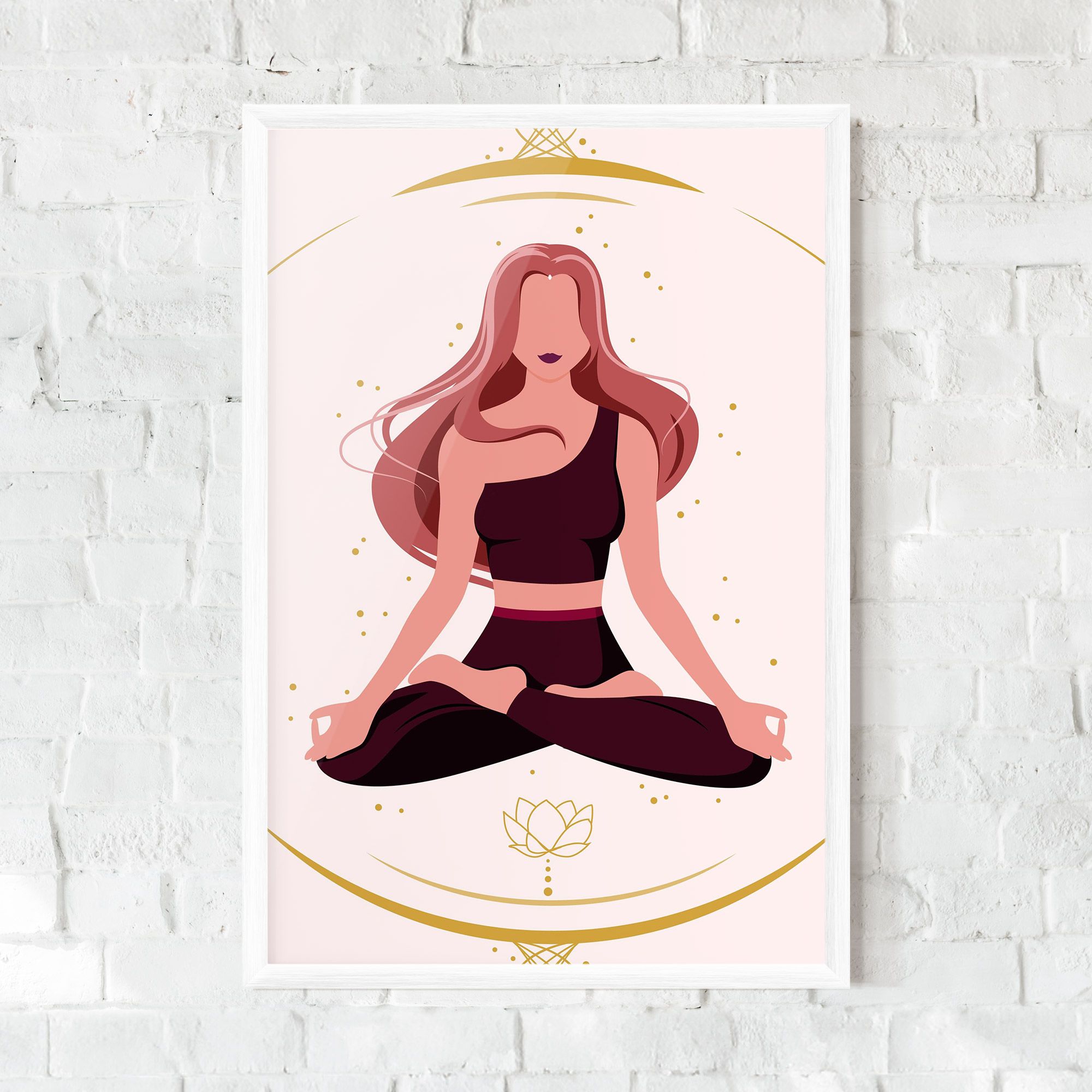 Pretty Yoga Girl mockup 0