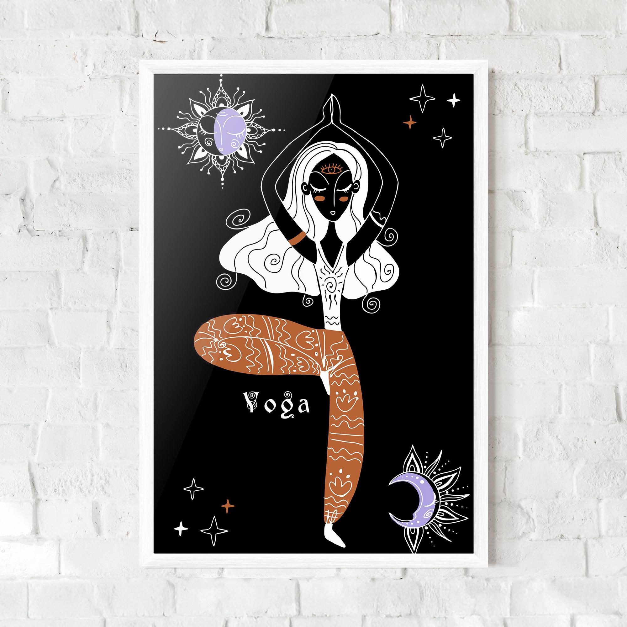 Poster Înrămat Yoga Girl mockup 0