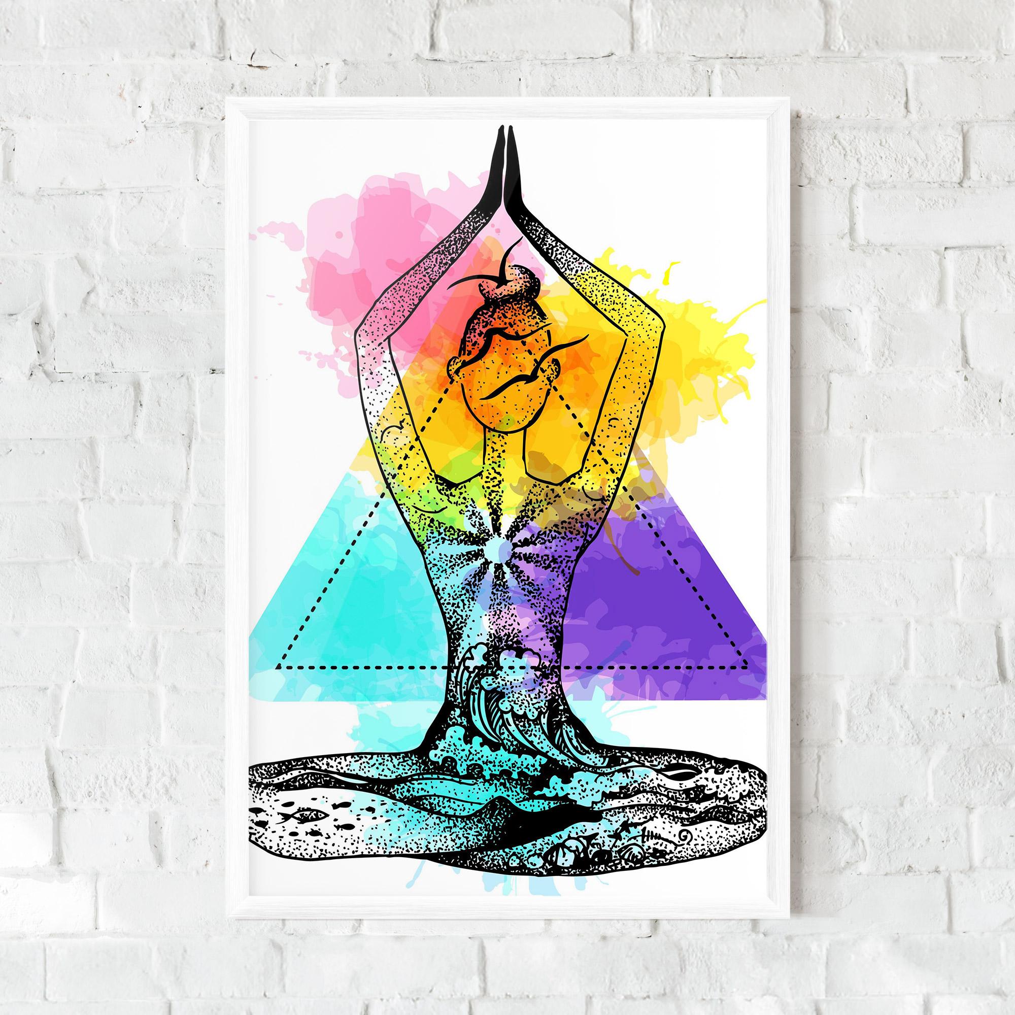 Poster Înrămat Yoga Triangle mockup 0
