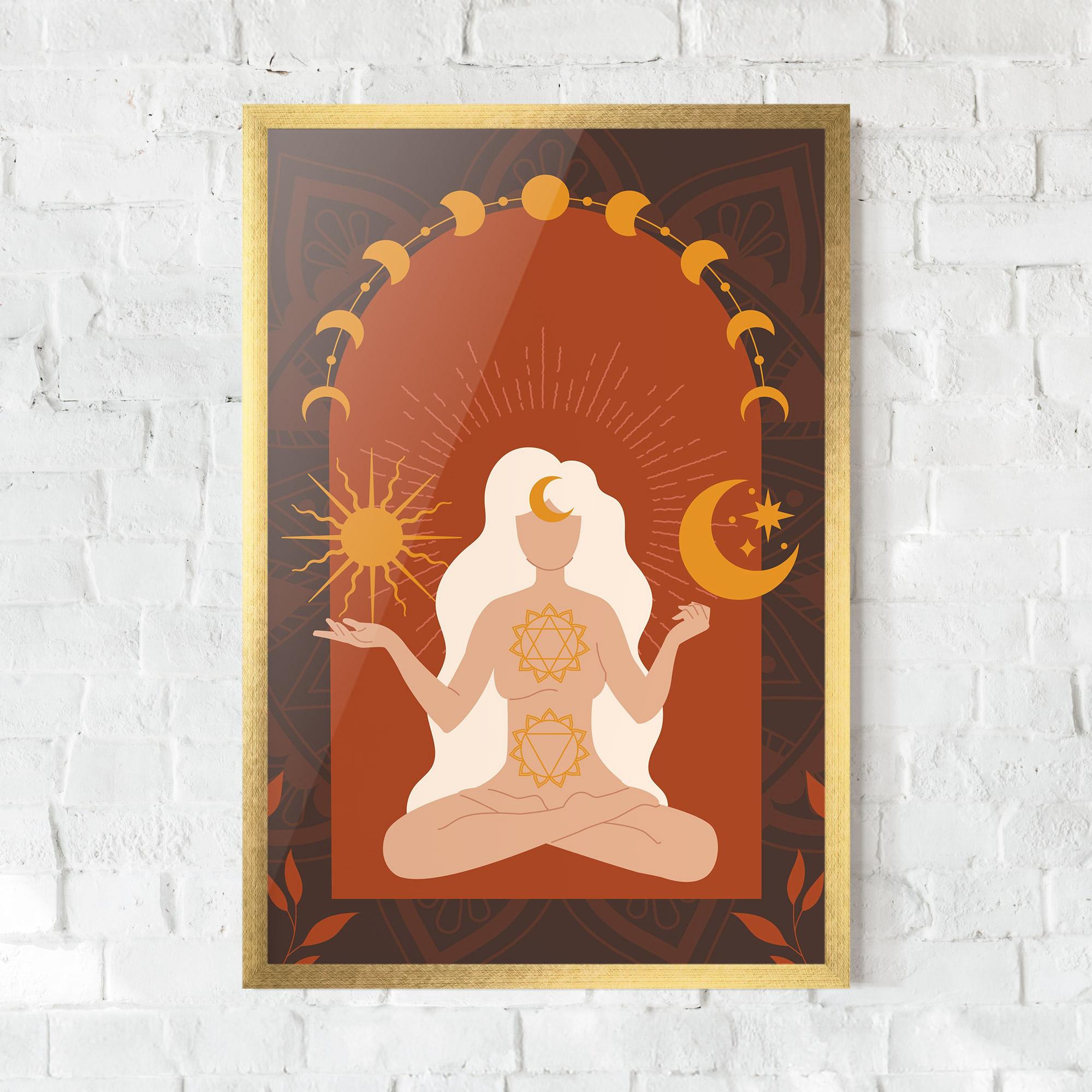 Poster Înrămat Sun Moon Meditation mockup 0