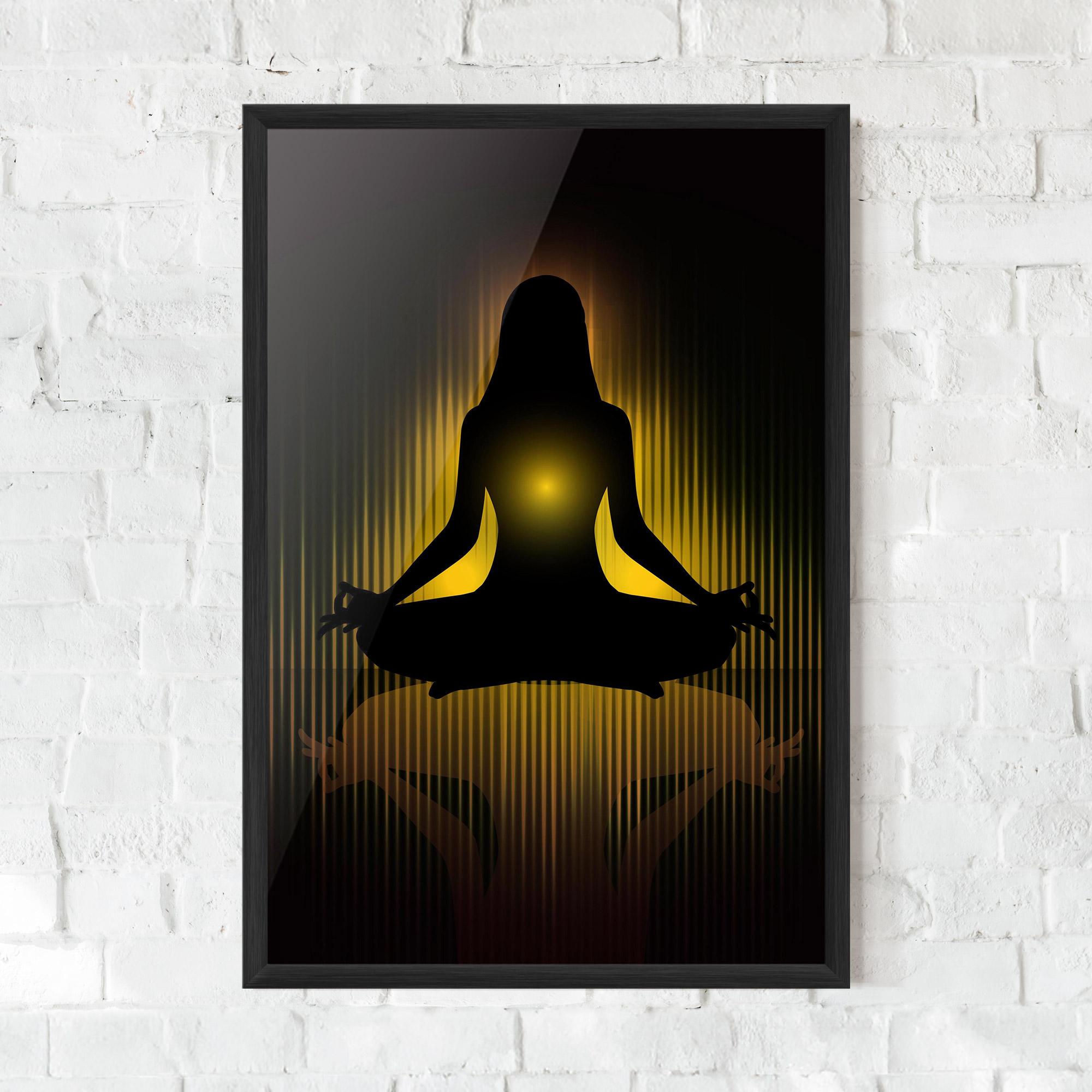 Poster Înrămat Yellow Light Yoga mockup 0