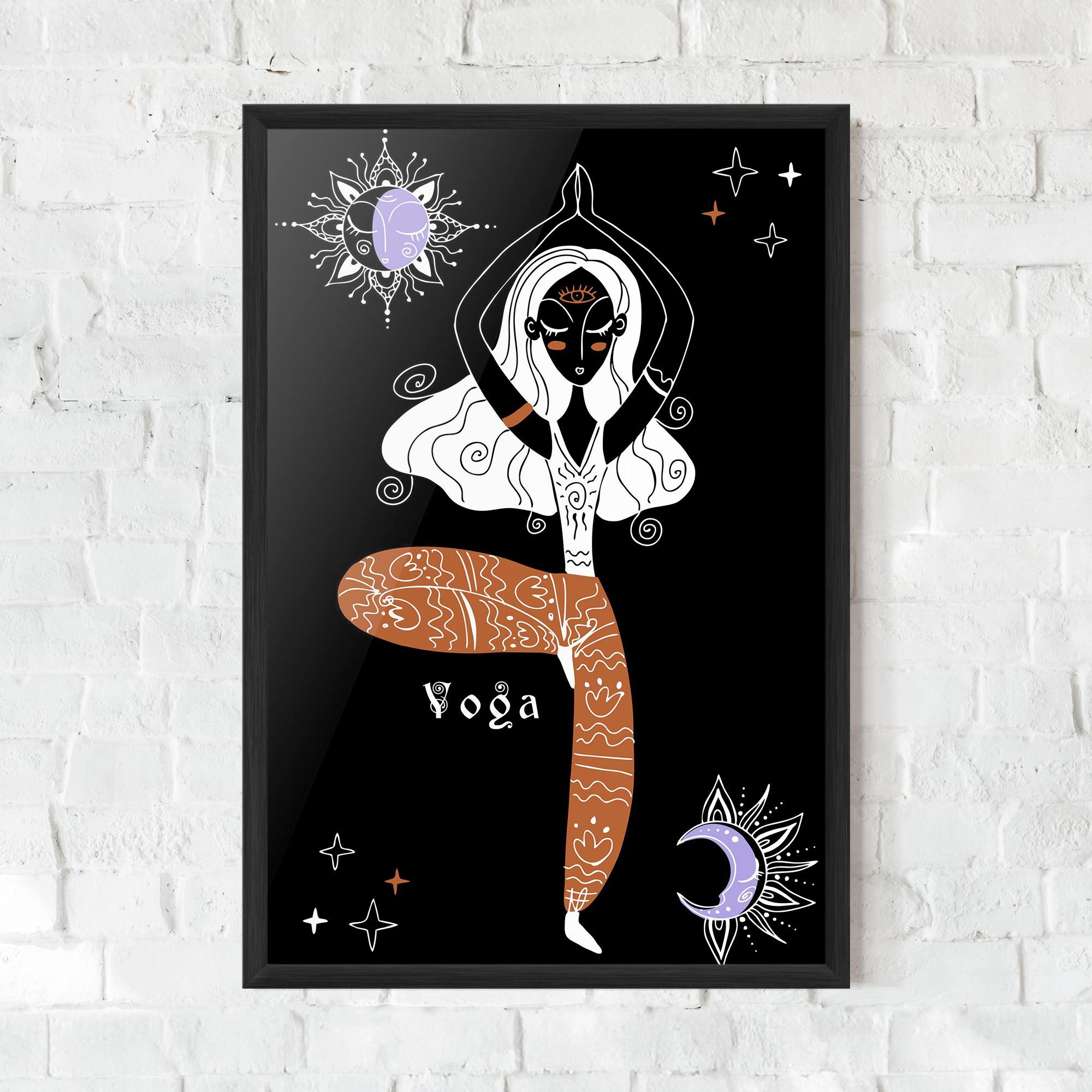 Poster Înrămat Yoga Girl mockup 0