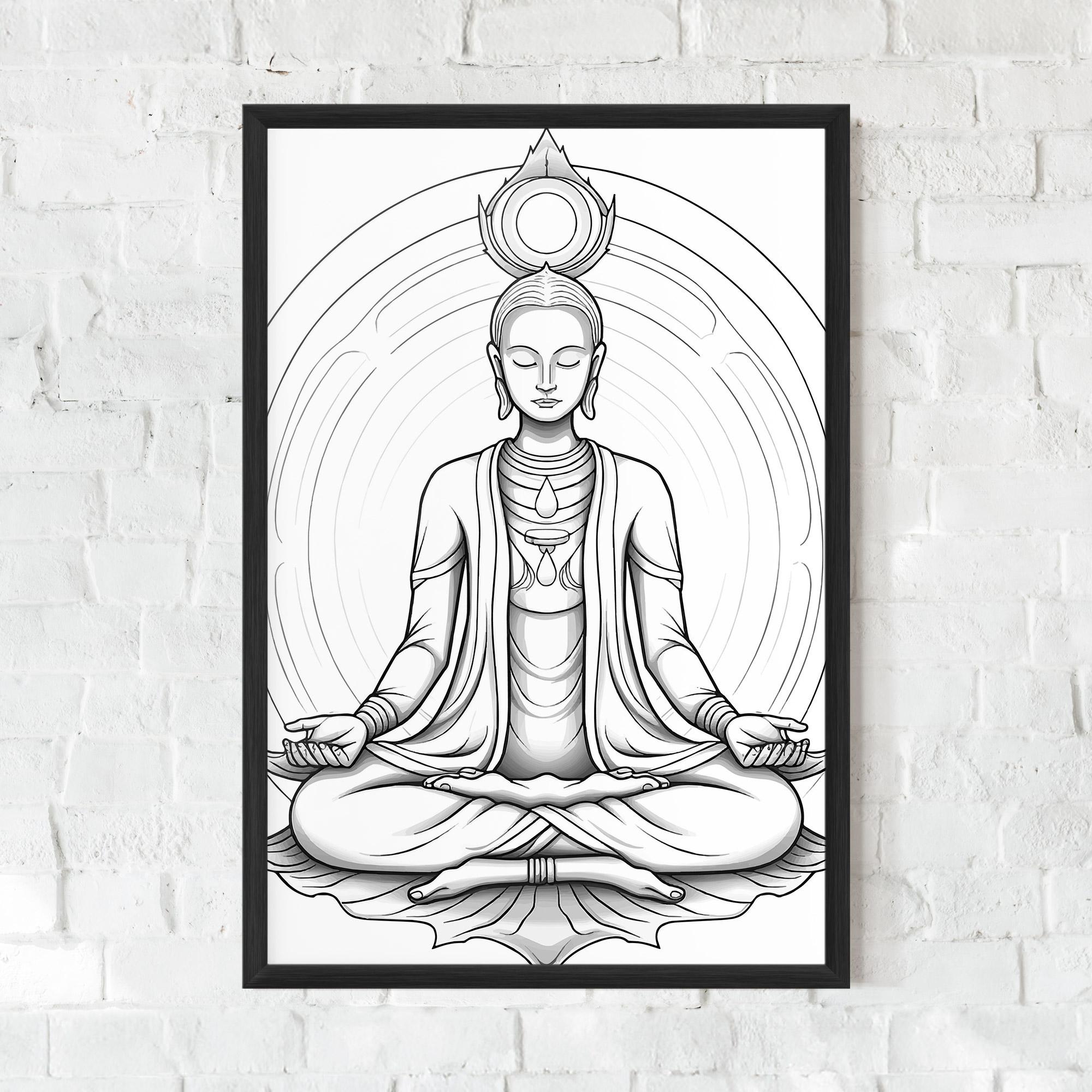 Poster Înrămat Yoga Peace mockup 0