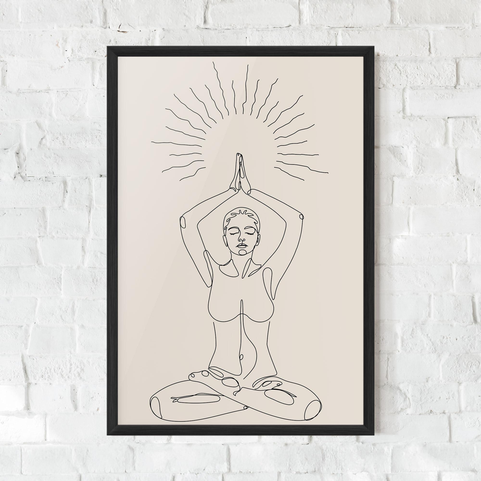 Poster Înrămat Yoga Sun mockup 0