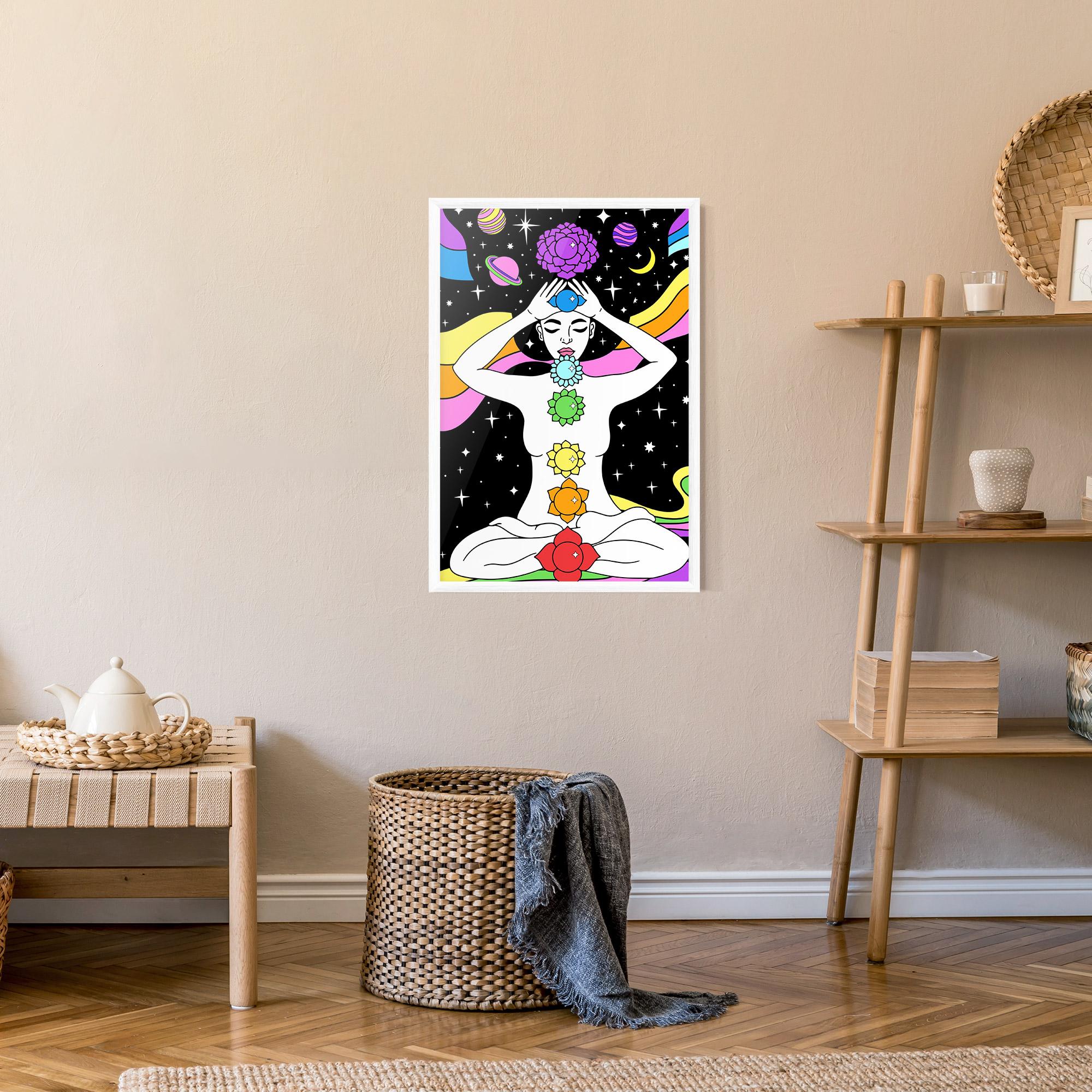 Poster Înrămat Chakras Meditation mockup 9