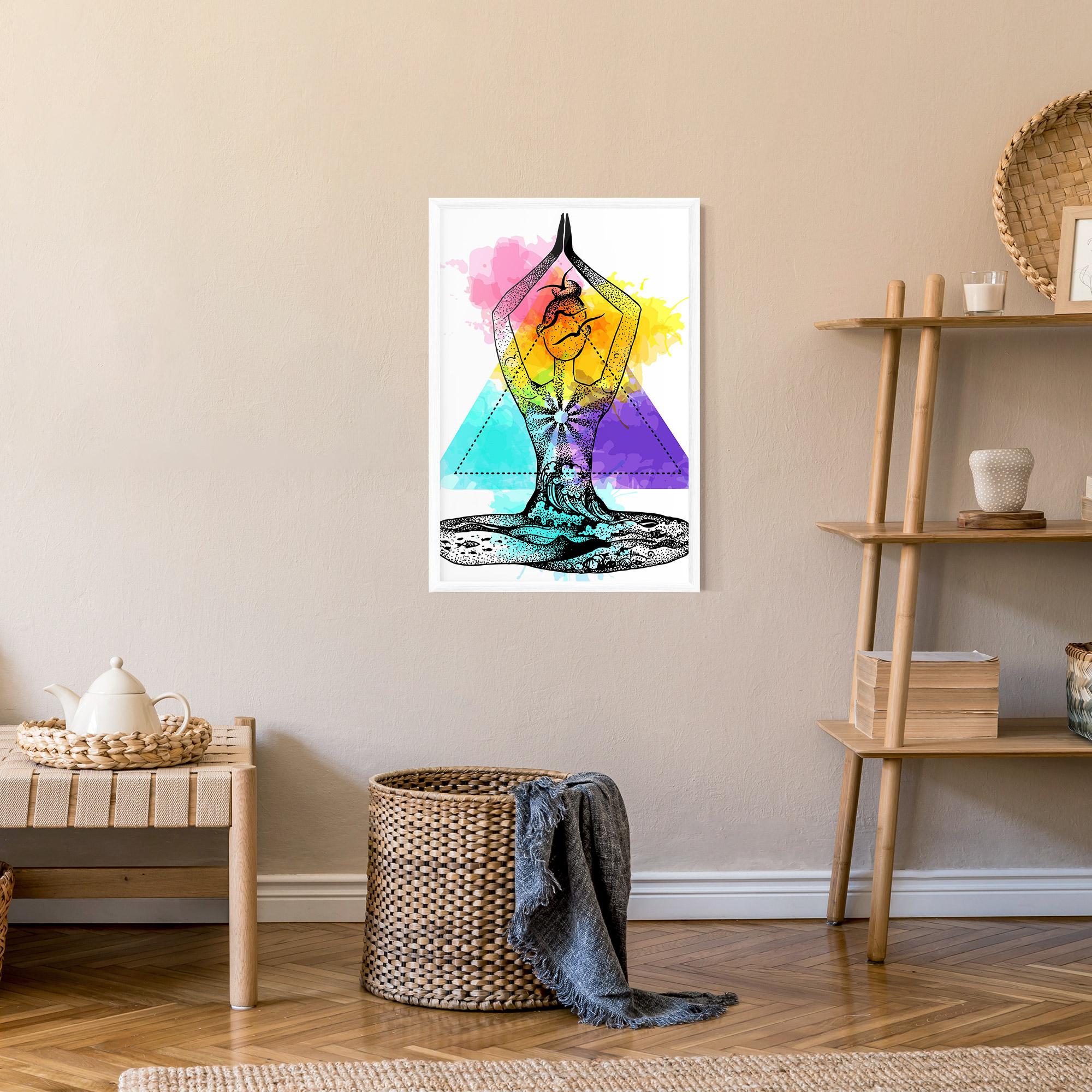 Poster Înrămat Yoga Triangle mockup 9