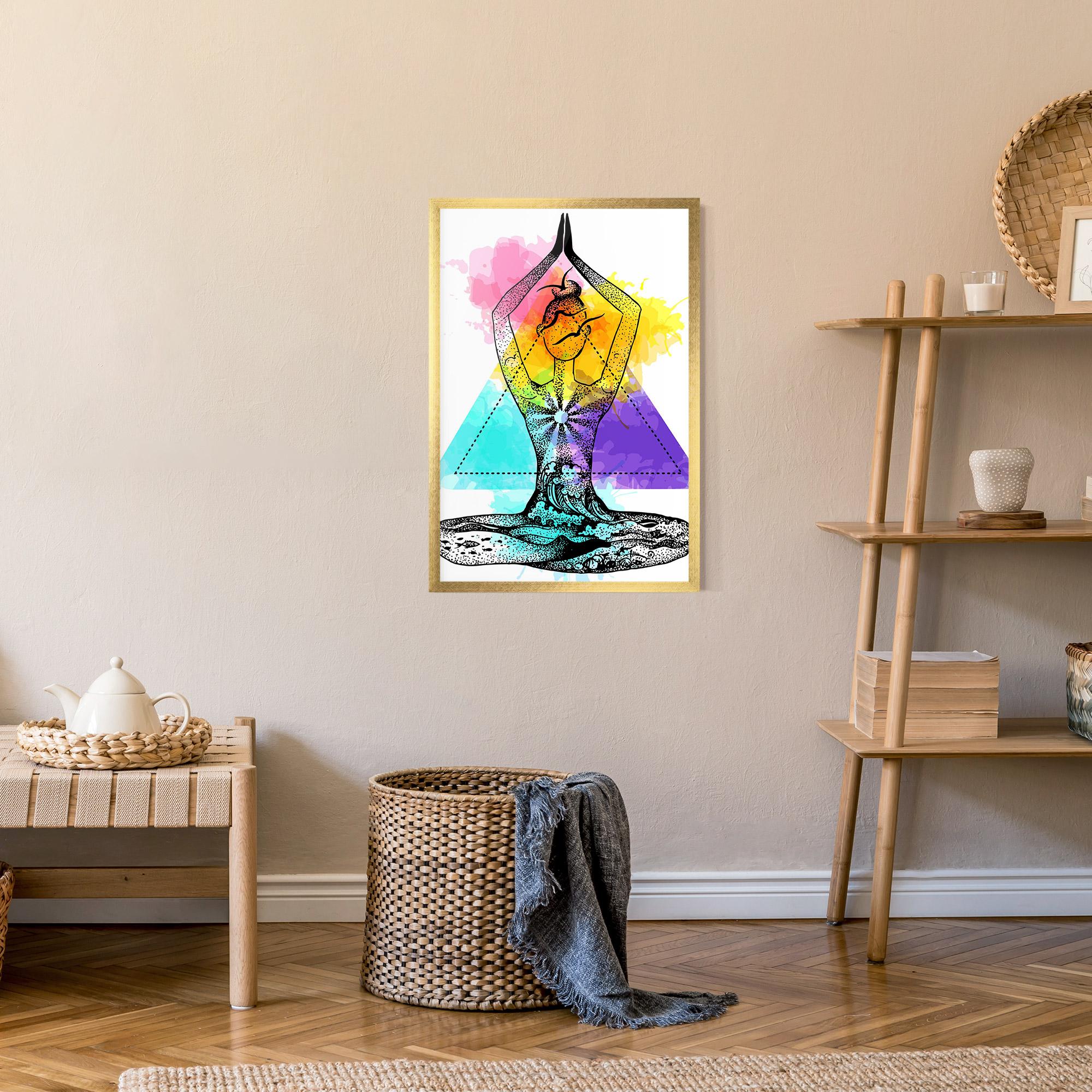 Poster Înrămat Yoga Triangle mockup 9