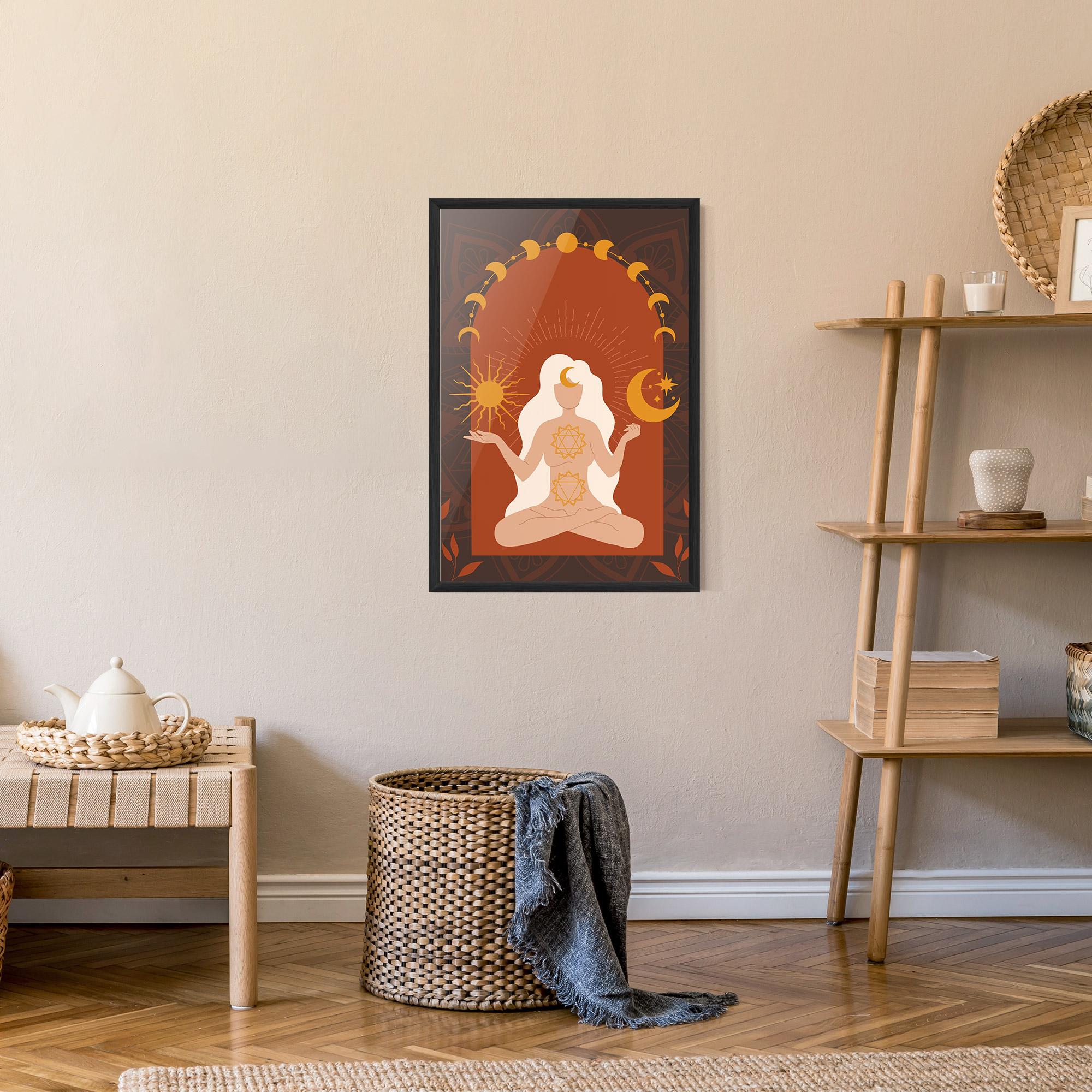 Poster Înrămat Sun Moon Meditation mockup 9