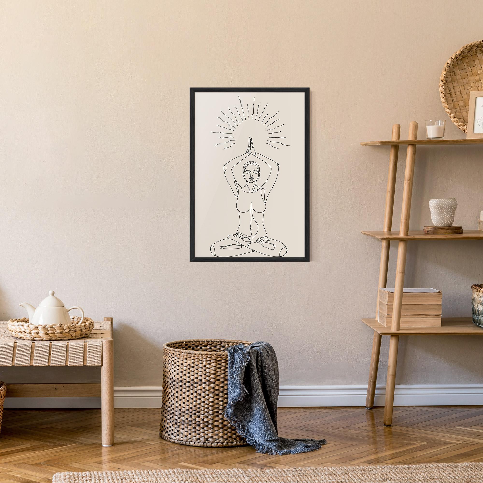 Poster Înrămat Yoga Sun mockup 9