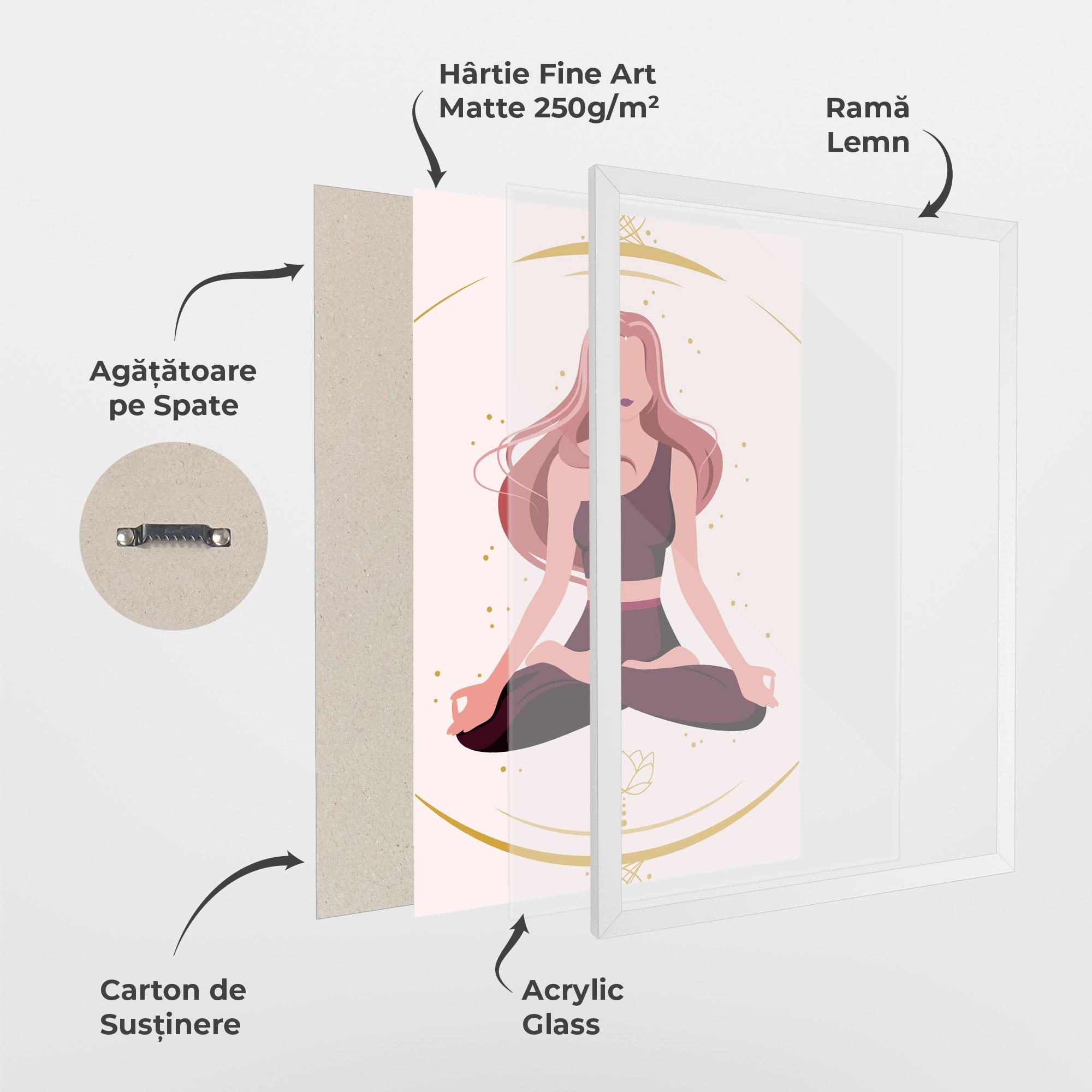 Poster Înrămat Pretty Yoga Girl mockup 1