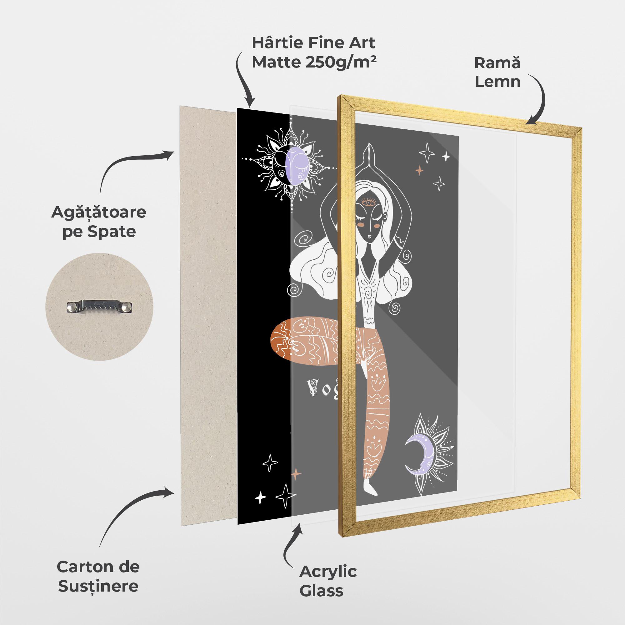 Poster Înrămat Yoga Girl mockup 1