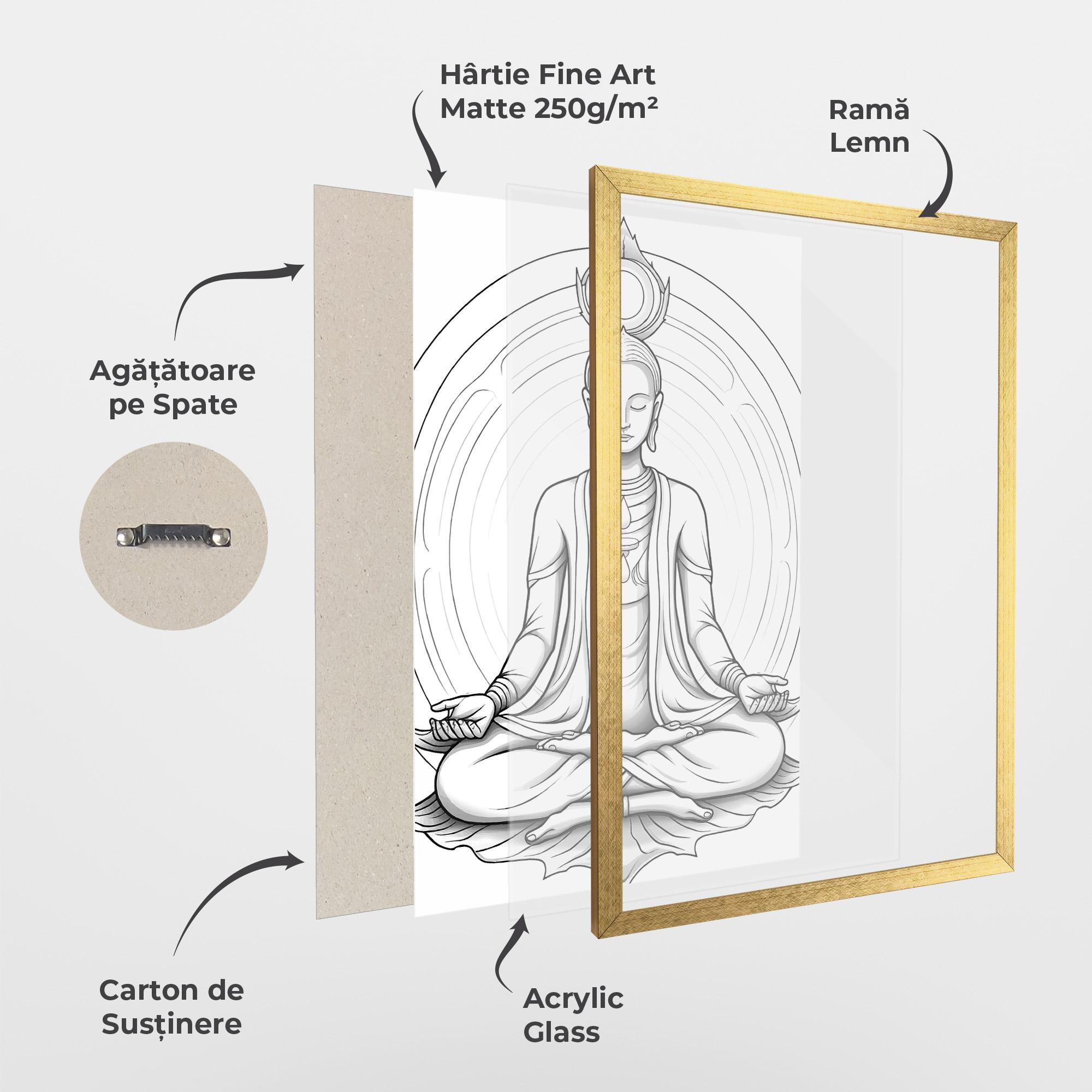 Poster Înrămat Yoga Peace mockup 1
