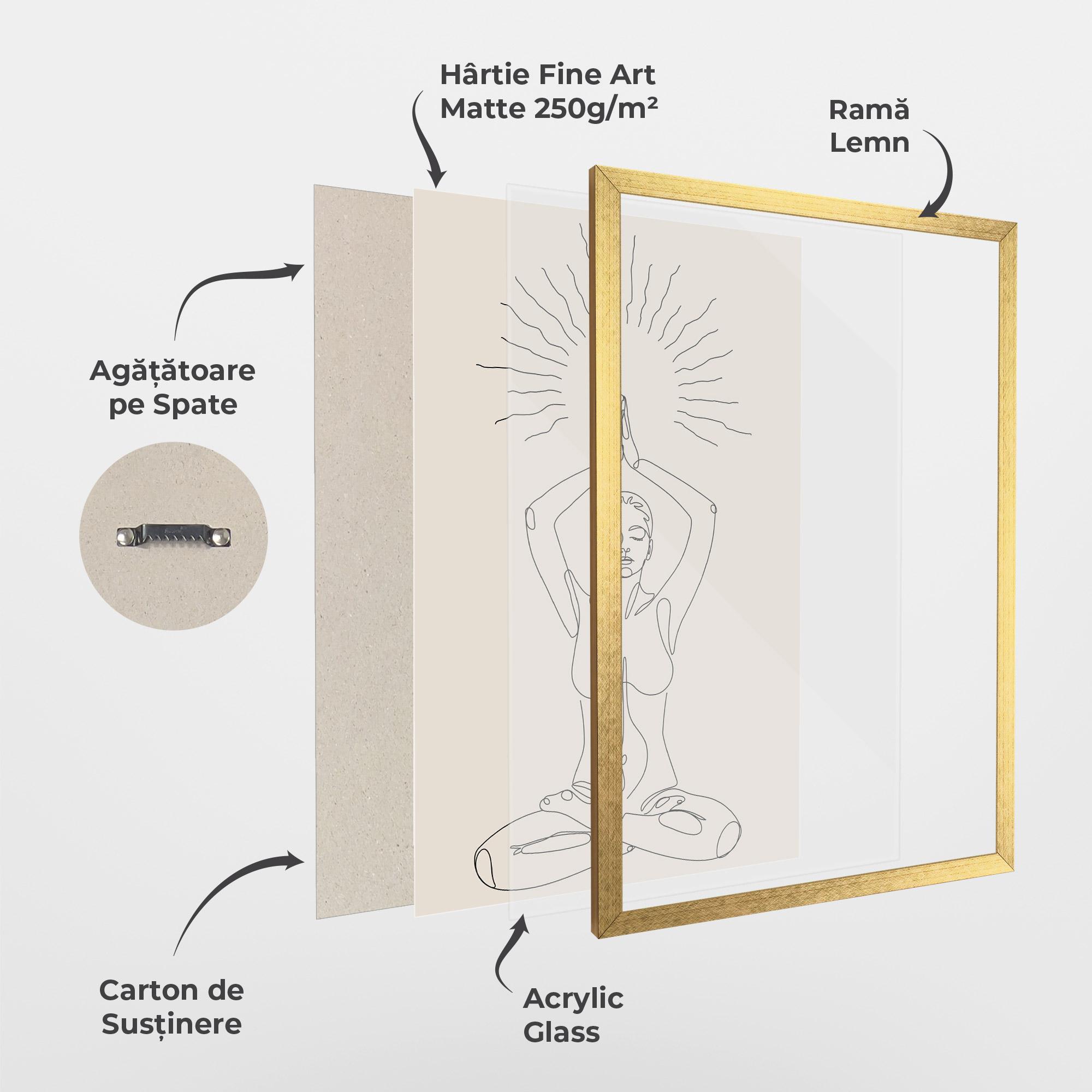 Poster Înrămat Yoga Sun mockup 1