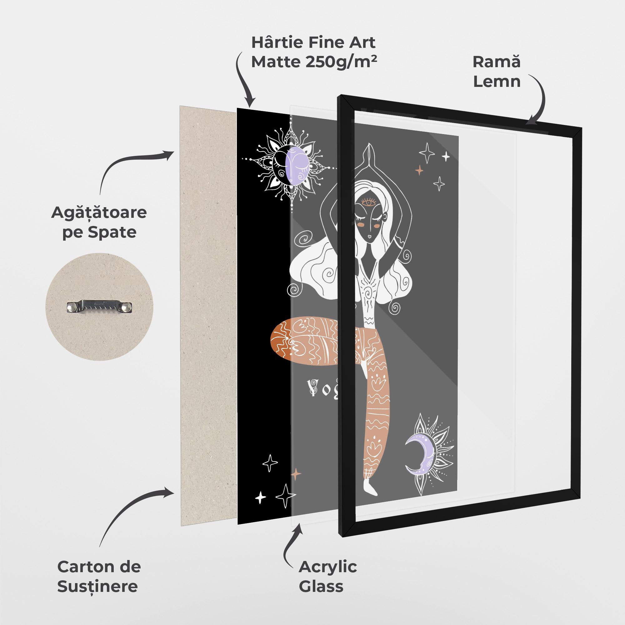 Poster Înrămat Yoga Girl mockup 1