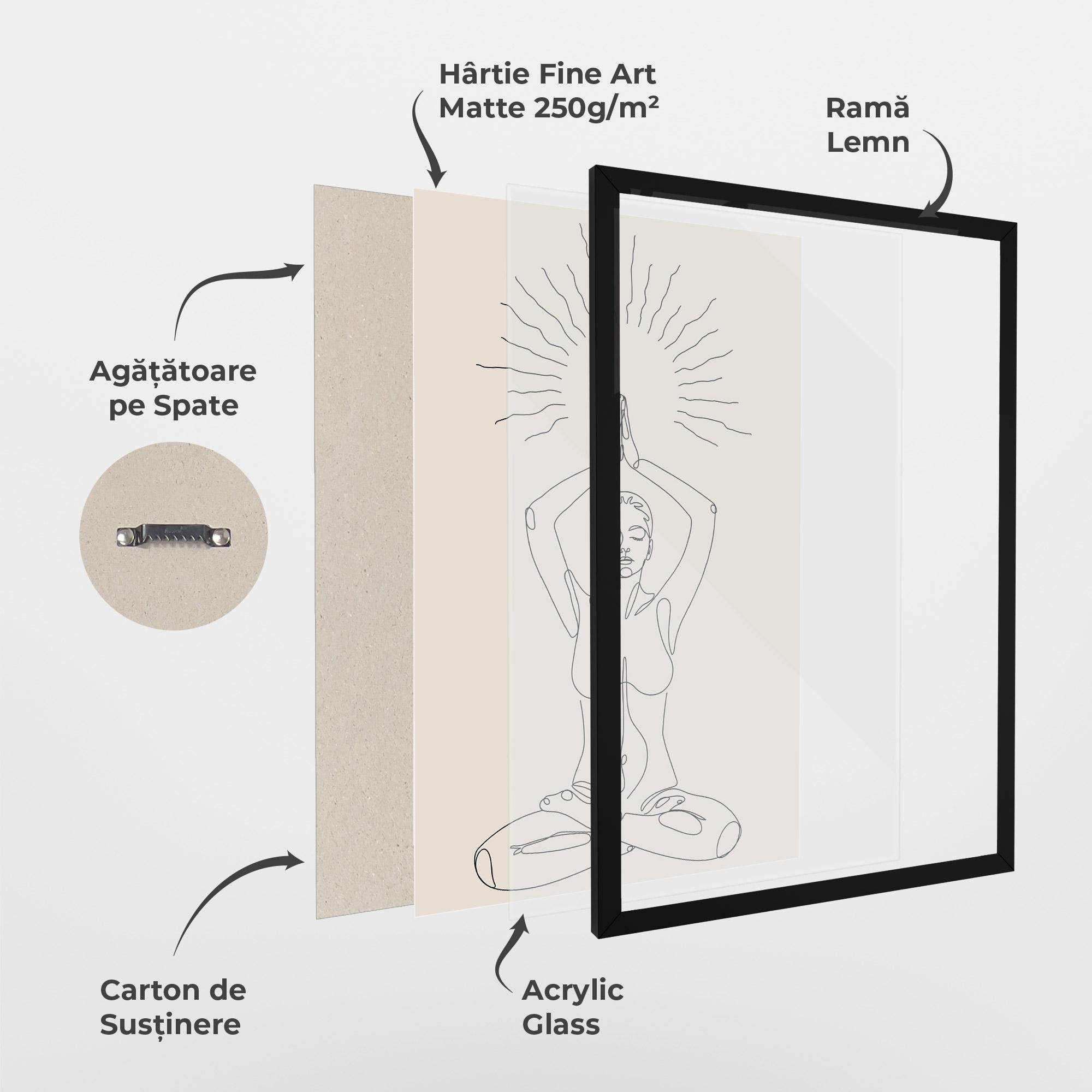 Poster Înrămat Yoga Sun mockup 1