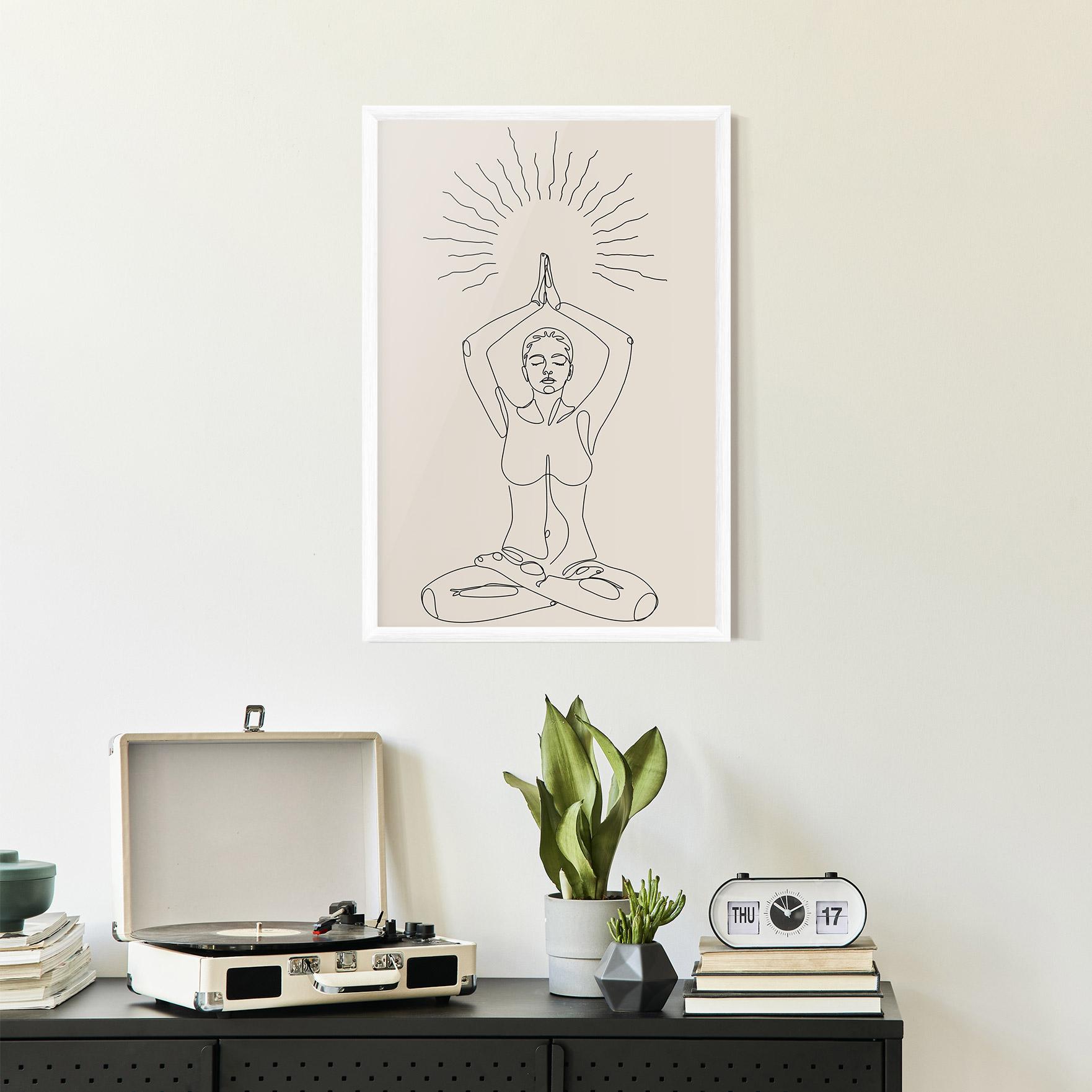 Poster Înrămat Yoga Sun mockup 2