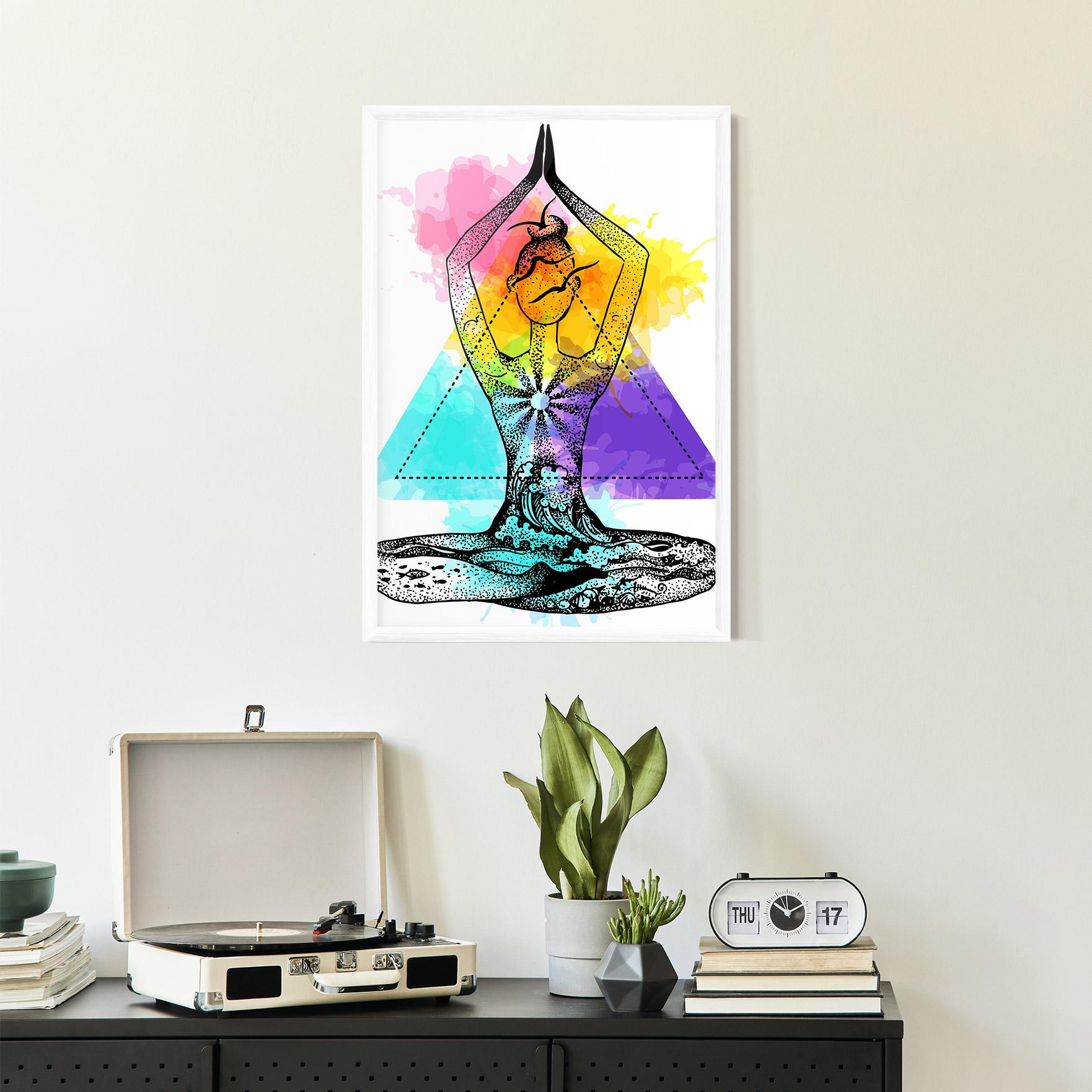 Poster Înrămat Yoga Triangle mockup 2