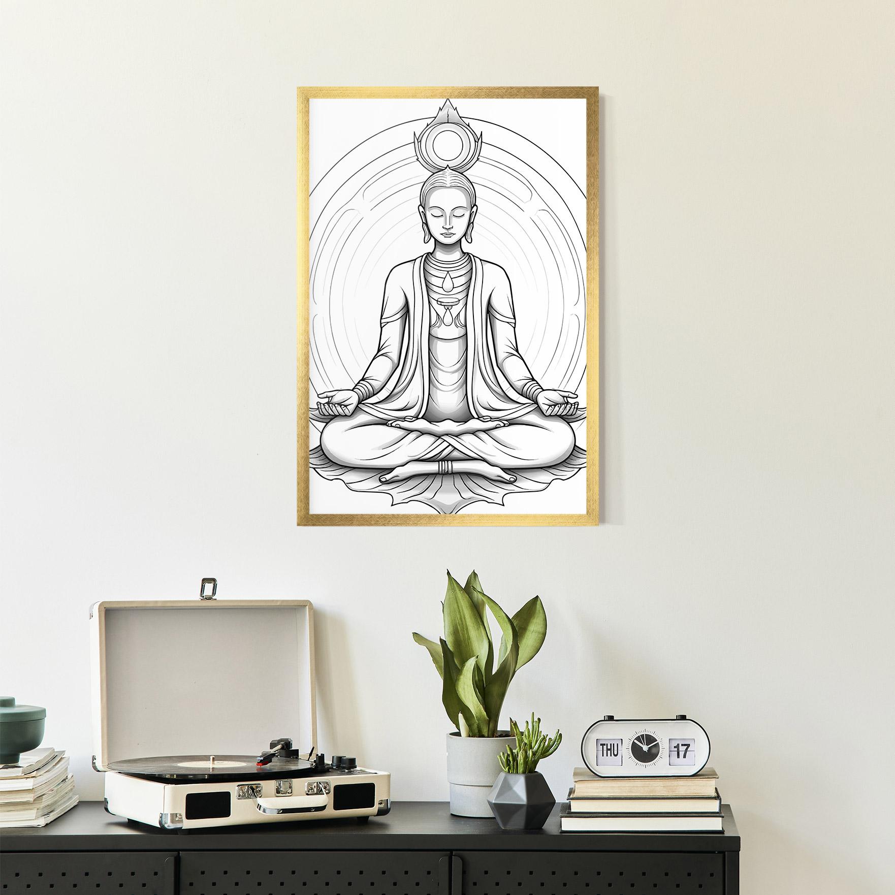 Poster Înrămat Yoga Peace mockup 2