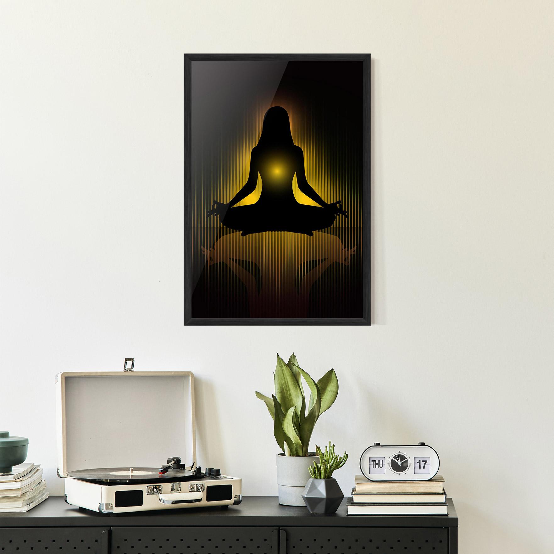 Poster Înrămat Yellow Light Yoga mockup 2
