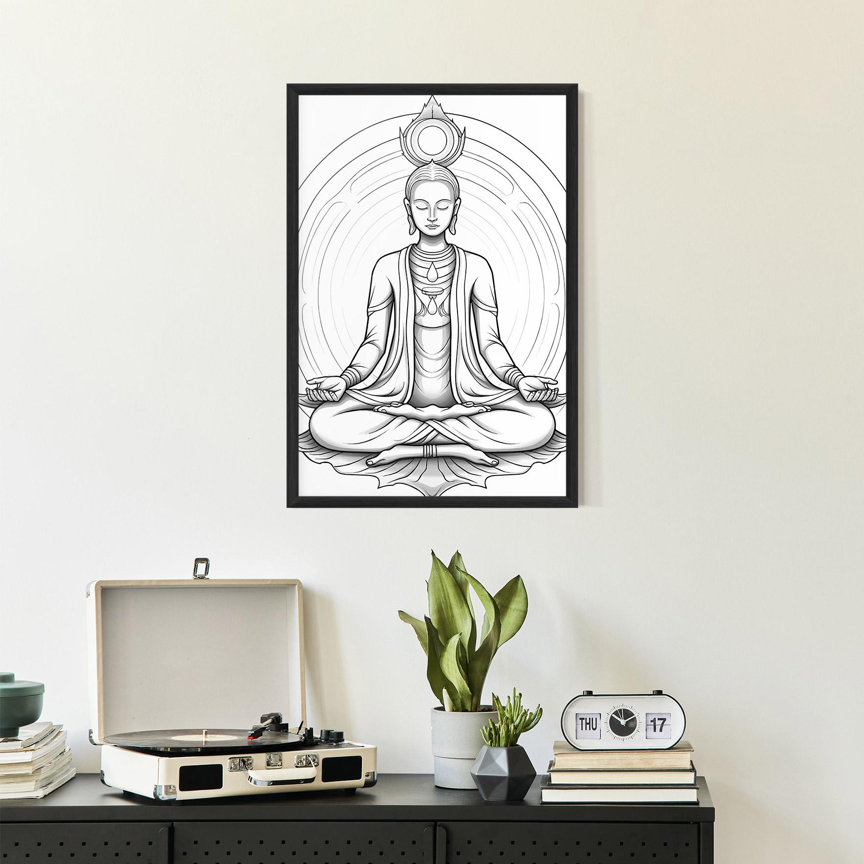Poster Înrămat Yoga Peace mockup 2